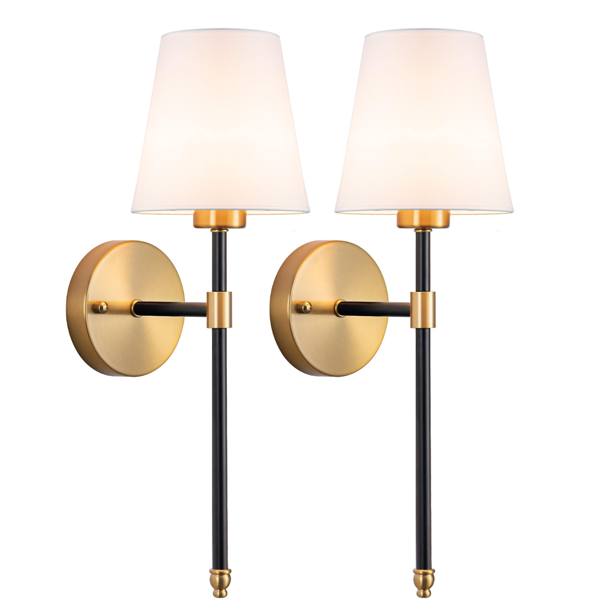 Nekhung Battery Operated Sconce Wall Decor Set of 2 for Bedroom Living Room