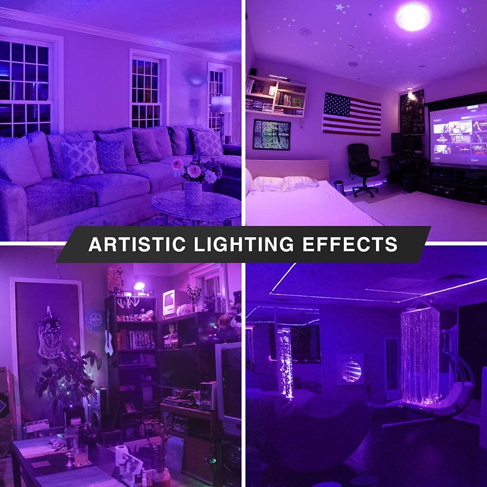 Bluex LED PAR20 Flood Light Bulb - 8W (65W Equivalent) - Dimmable - Purple - 4 Pack - E26 Base - Perfect for Parties & Home Lighting