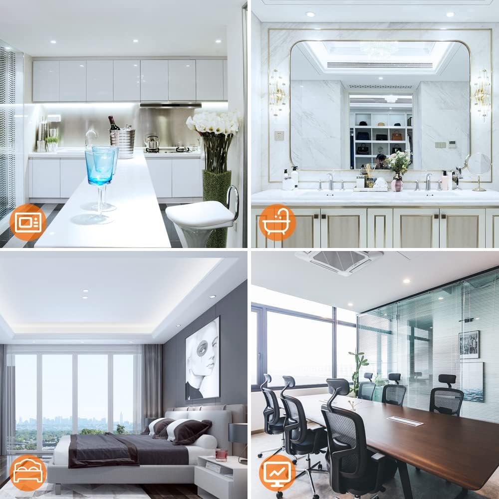 Inshareplus 6 Pack 2 Inch Led Recessed Lighting  Downlight Dimmable 3W (35W Equivalent)  5000K Daylight White  Cri80  Recessed Light Fixtures With Led Driver