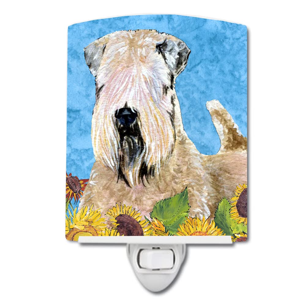 Carolines Treasures Ceramic Night Light Wheaten Terrier Soft Coated 6x4x3 UL-Certified for Bedroom Bathroom Nursery Hallway Kitchen