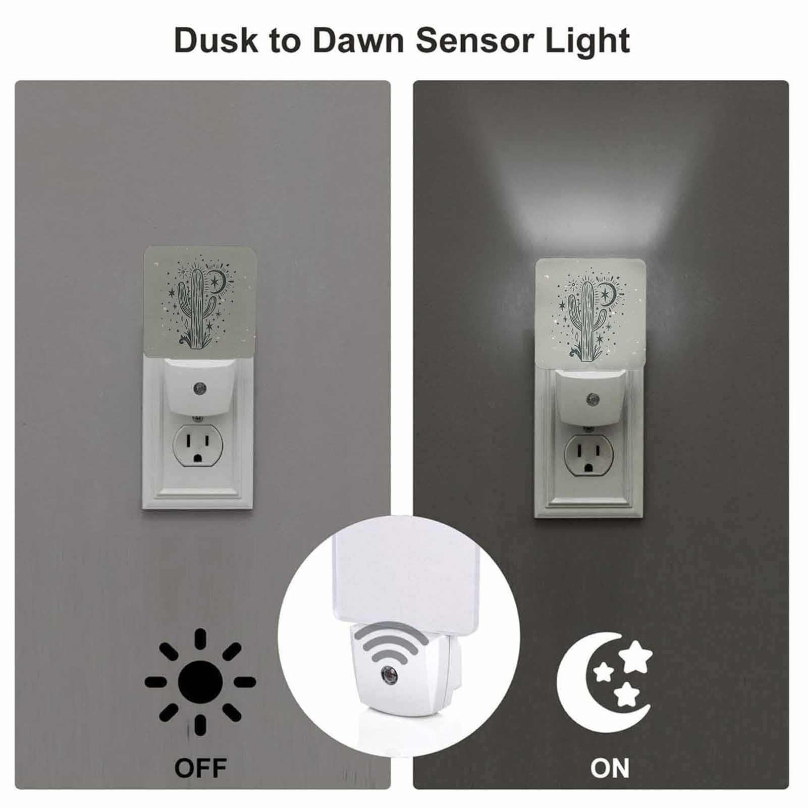 Chrobak LED Night Light with Dusk to Dawn Sensor, Wild Cactus Desert Arizona, Energy Efficient, Model WML-Night-Light-231023-118