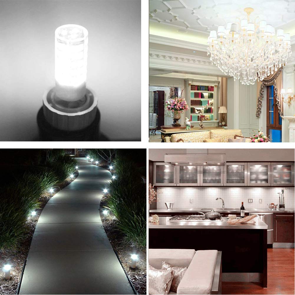 Taiyaloo G4 Led Bulb 5W 5000K Daylight White Bi-Pin T3 Jc Type 12V Ac/Dc 40W Halogen Equivalent Non-Dimmable For Outdoor Landsca