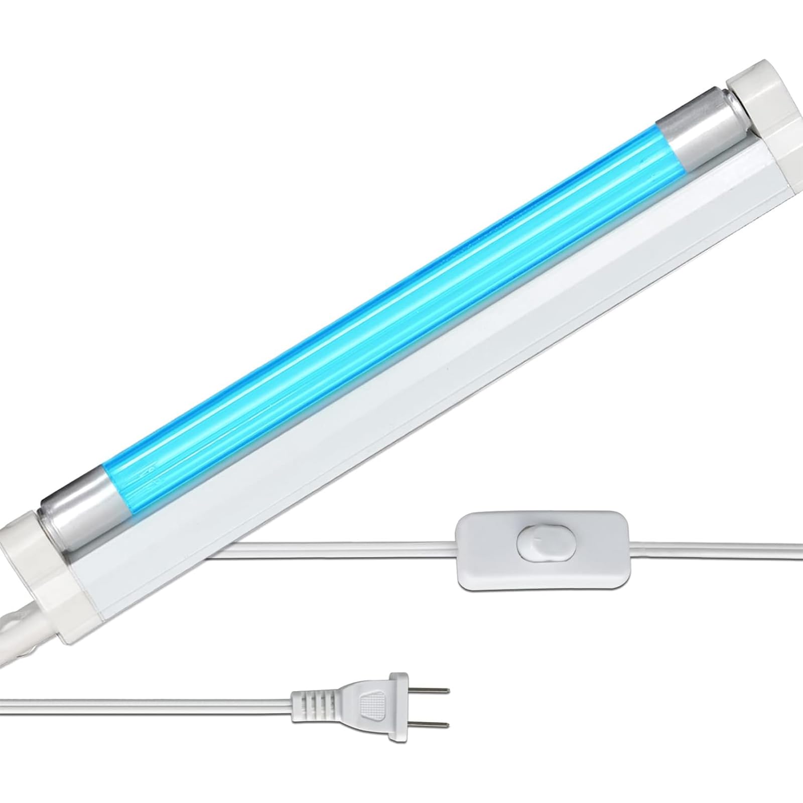 6W Uvc Lamp Ozone Free With On/Off Switch Cord And Plug, Uv Light Bulb 253.7Nm Wavelength For Closet/Cabinet/Bathroom, 110V Ctuv