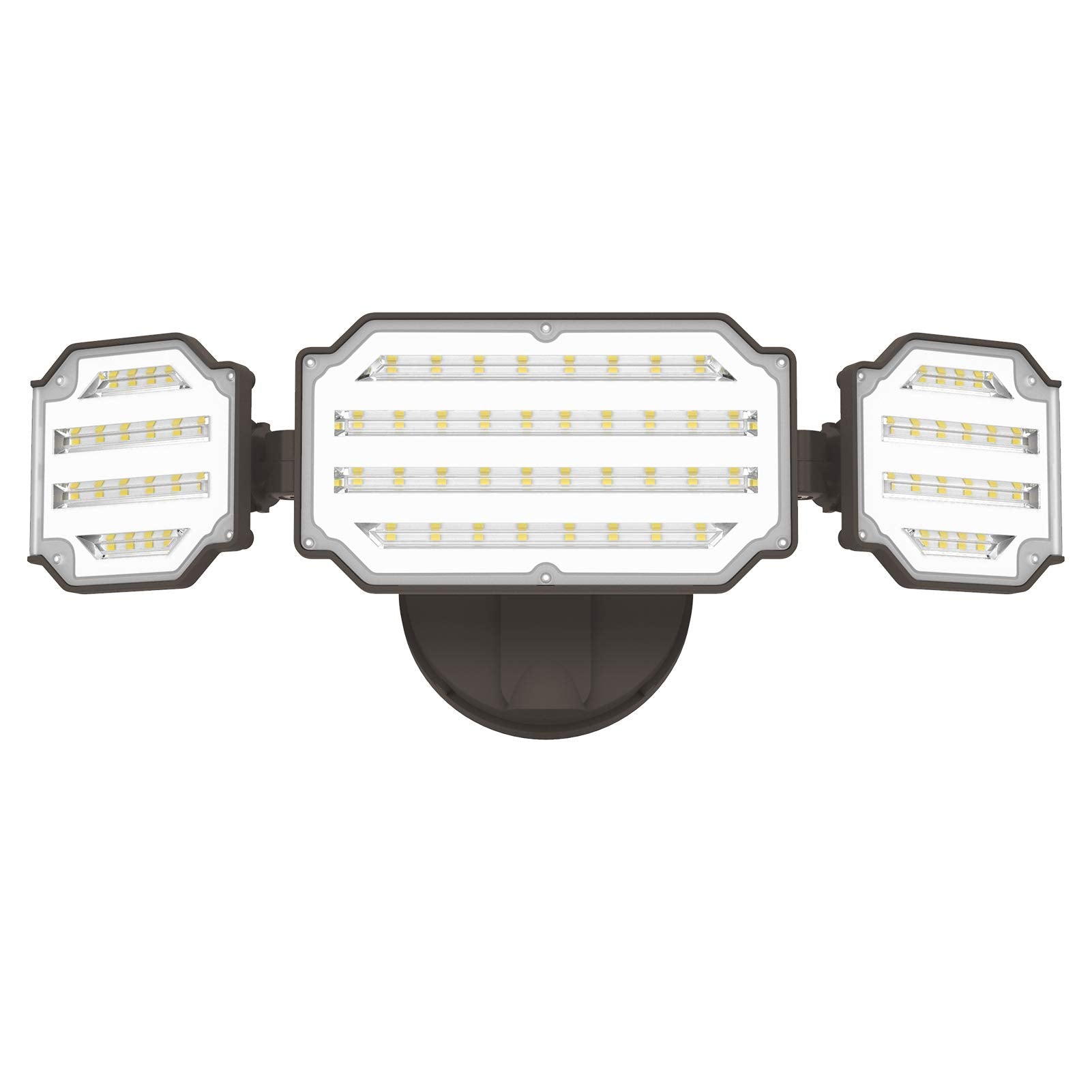 LEPOWER 45W LED Flood Light, 4500LM, 5000K, IP65 Waterproof, 3 Adjustable Heads, Brown, Model YY07D-BR