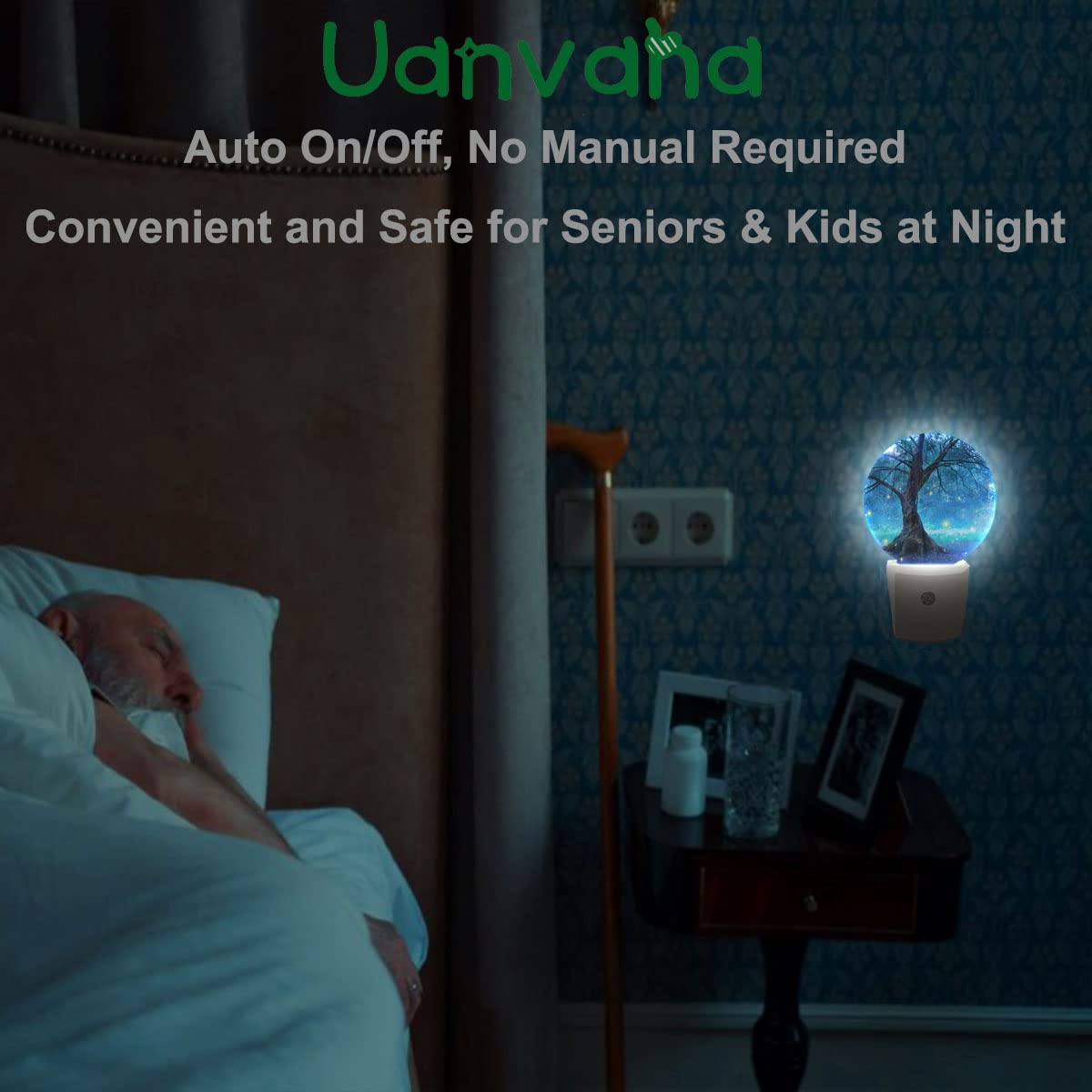 Uanvaha Seashell Nightlight Summer Beach Coral Starfish Blue Ocean Sea Waves Night Lights Plug Into Wall Dusk To Dawn Sensor Rou