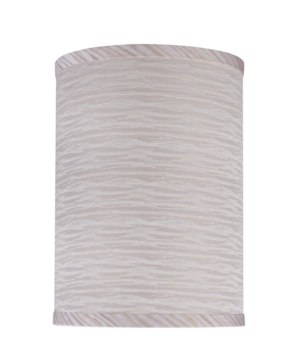 Aspen Creative 31027A Transitional Hardback Drum (Cylinder) Shape Spider Construction Lamp Shade in Striped, 8&quot; wide (8&quot; x 8&quot; x 11&quot;)
