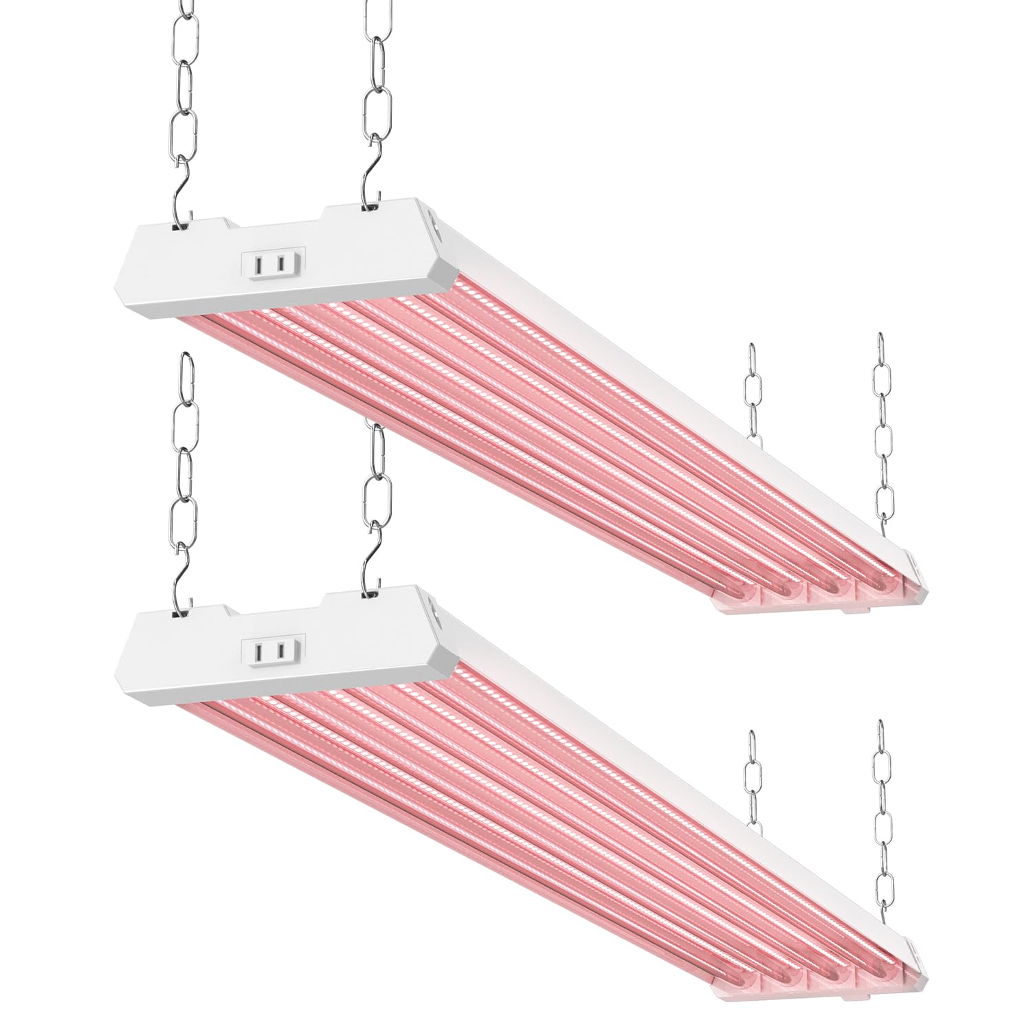 Sunco 4FT LED Grow Lights Full Spectrum for Indoor Plants 80W Integrated Suspended Fixture, Plug in Linkable, for Indoor Greenho