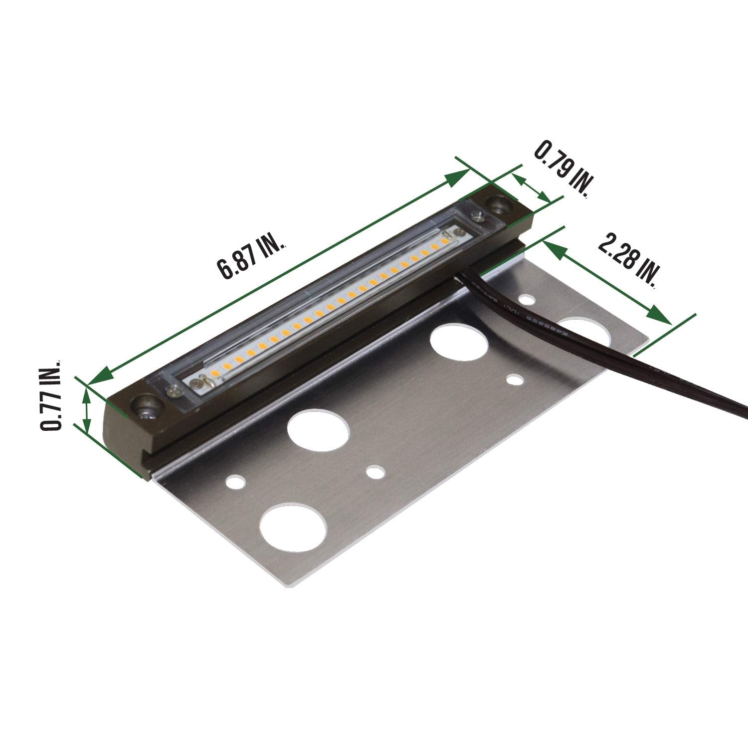 Gkoled 6.8&quot; Led Hardscape Light, 2700K, Dark Bronze, Low Voltage, 12V Ac