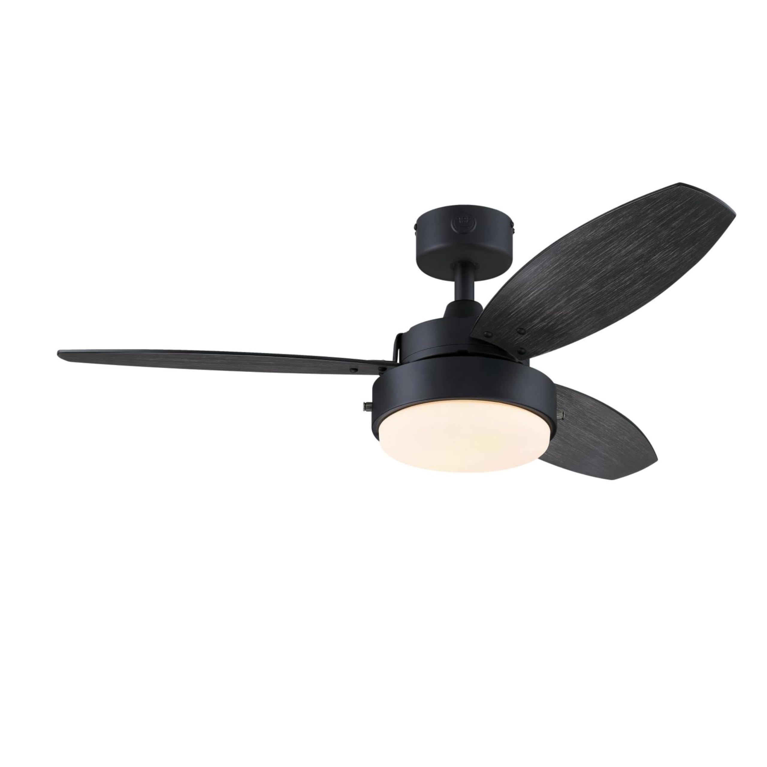 Westinghouse Lighting Alloy Contemporary Indoor/Outdoor Ceiling Fan, LED Light Fixture with Opal Frosted Glass, 42 Inch, Matte B