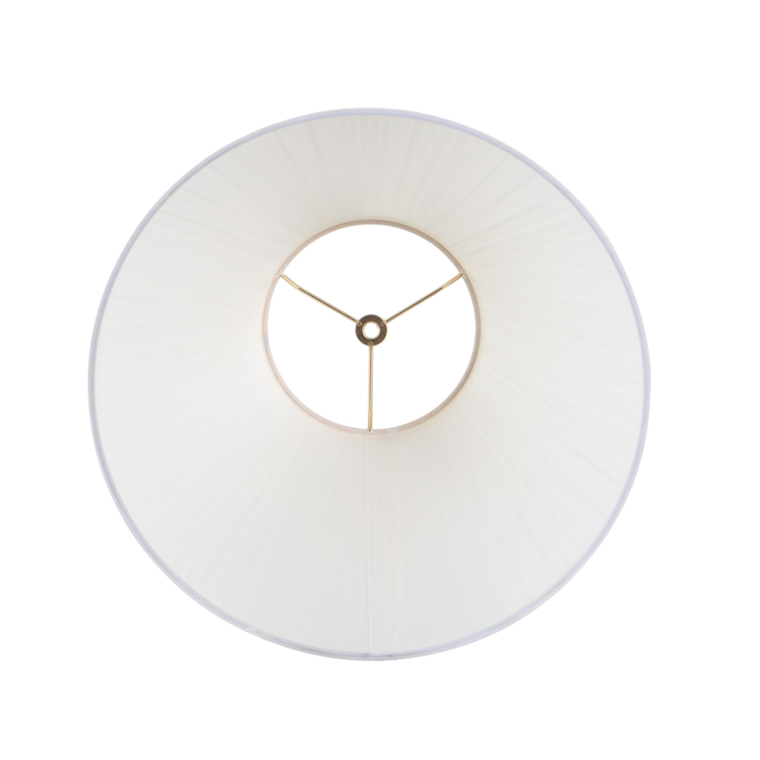 Aspen Creative 33191, Transitional Hardback Empire Shaped Mushroom Pleated Off-White Spider Shade, 6'' Top X 16'' Bottom X 12''