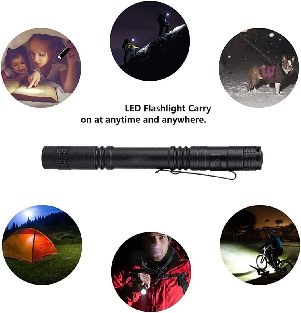 MODOAO Ultra Slim Mini LED Flashlight Tactical Torch 9cm, Model sdt-356, Color 2C, Portable with Belt Clip