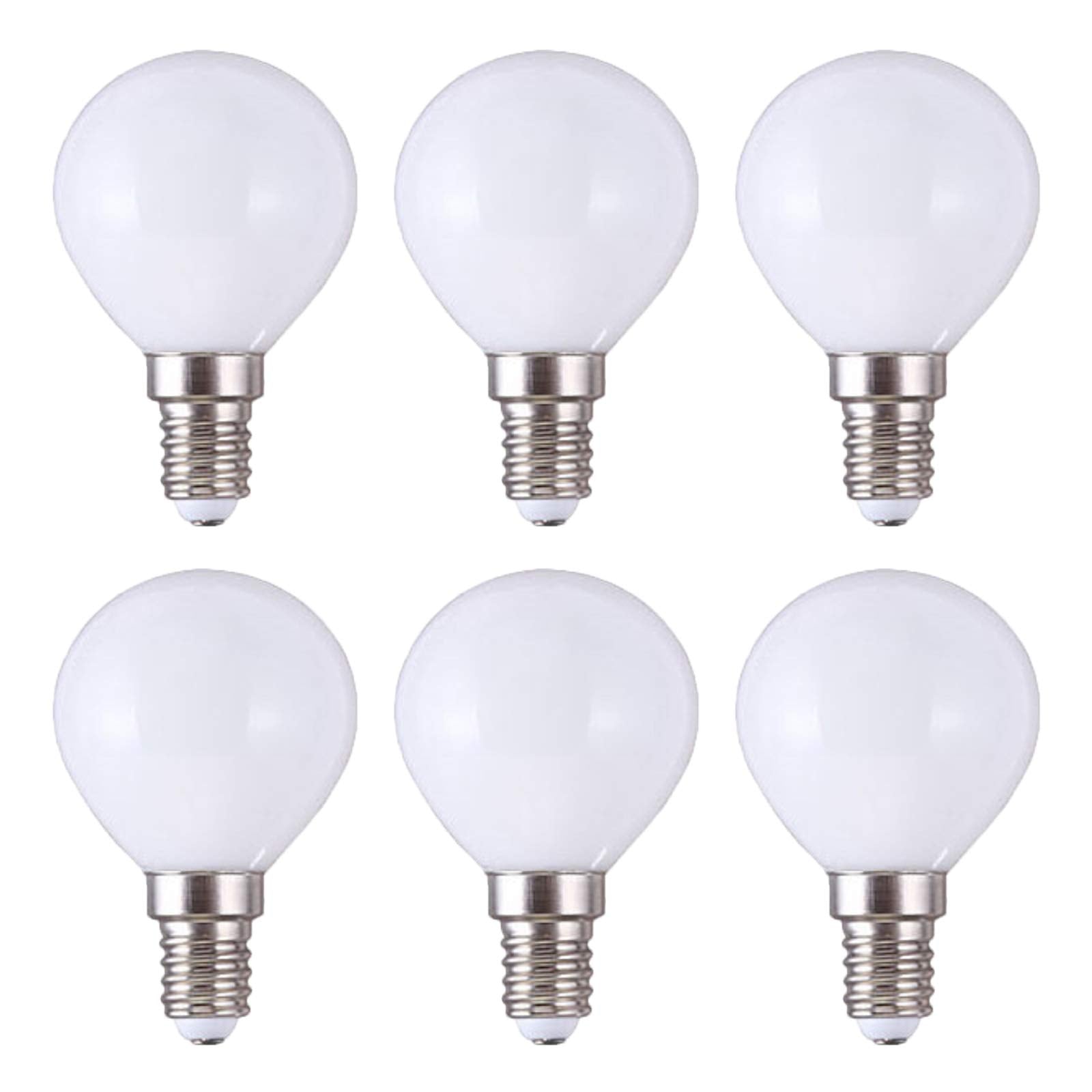 Lxcom Lighting G45 Led Bulb 5W Warm White E14 Candelabra 500Lm For Makeup Mirror, 6