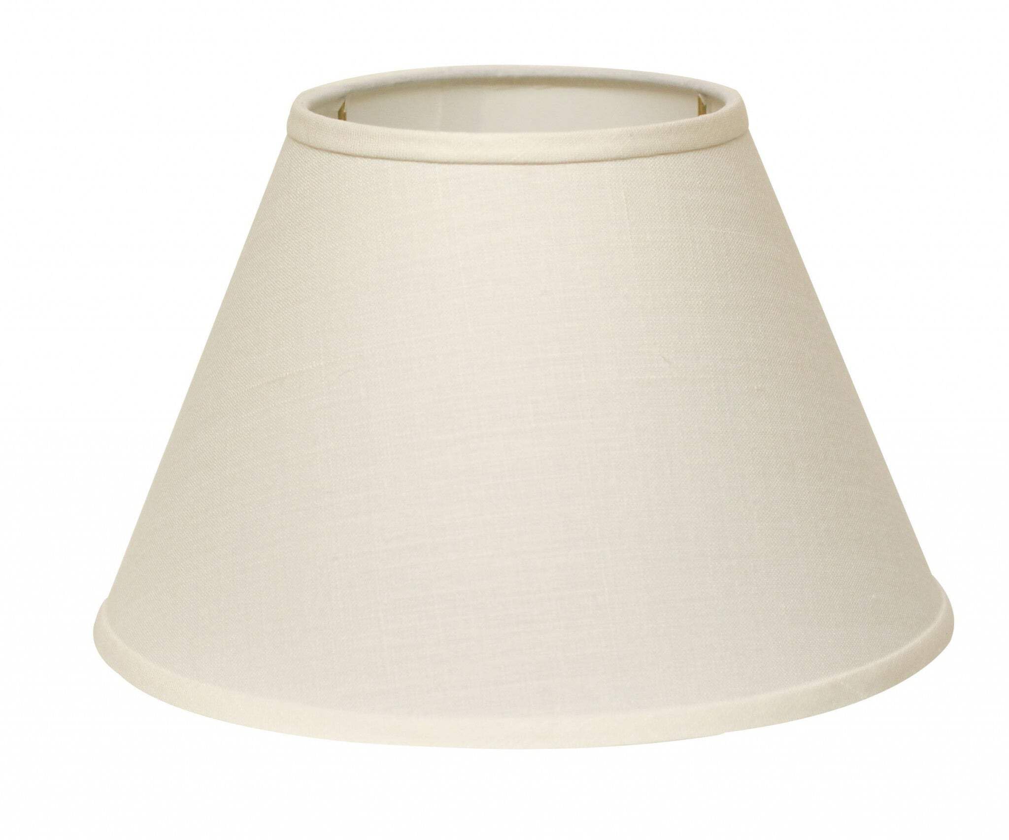 Homeroots 470241 12 In. White Premium Empire Slanted Linen Lampshade White