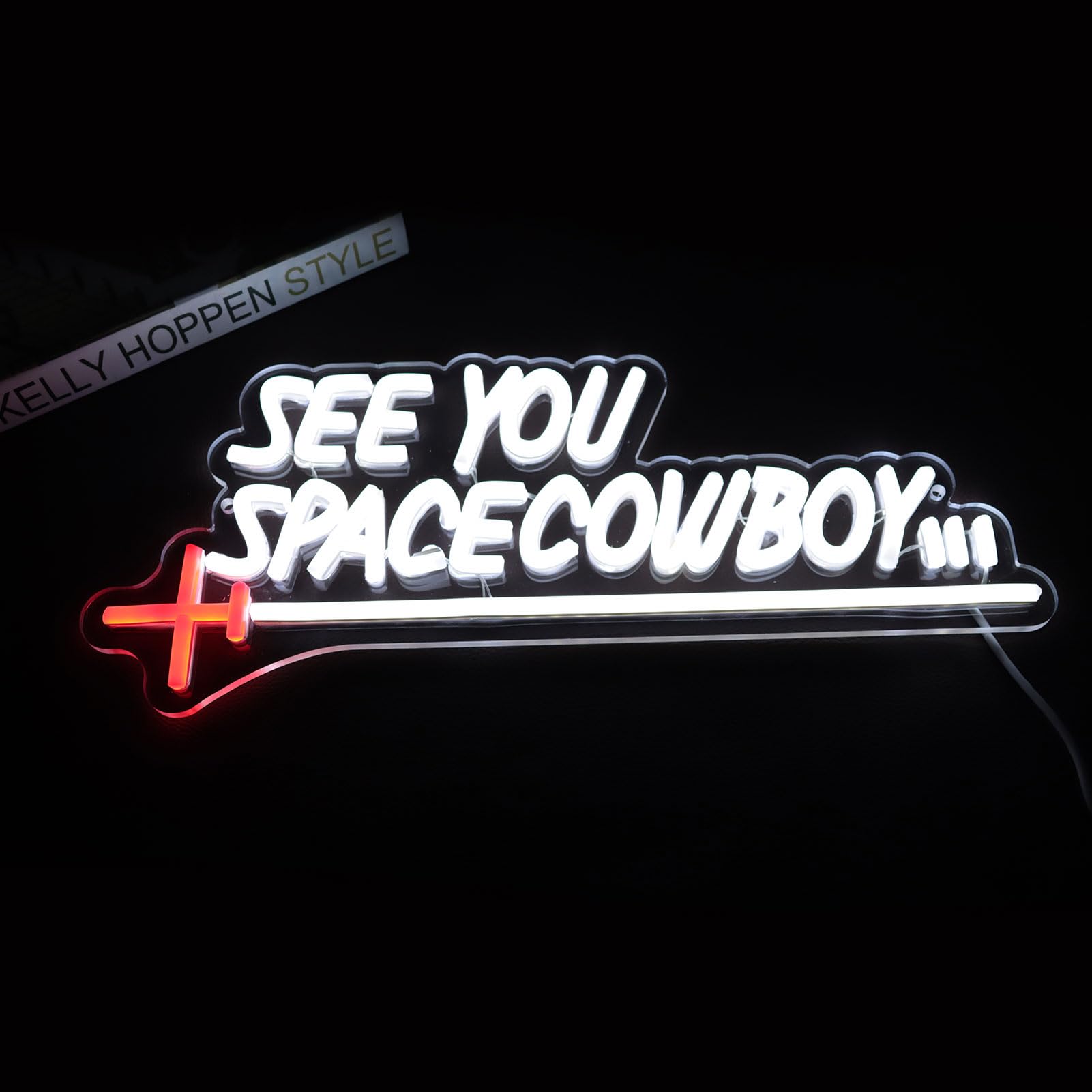 YueLangDou See You Space Cowboy Neon Signs for Wall Decor, Space Cowboy Neon Lights with Dimmable for Game Room, Bedroom,Cowboy