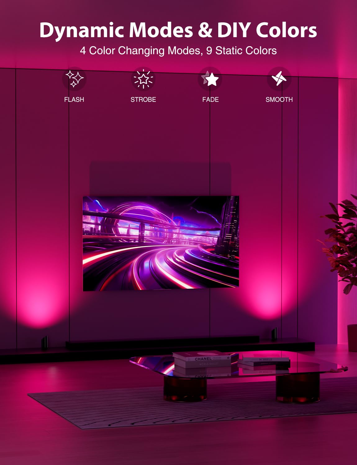 Onforu 7W RGBW Floor Can Light, Remote Control, Color Changing, Aluminum, Black, Model FW05RGBW, 2 Pack