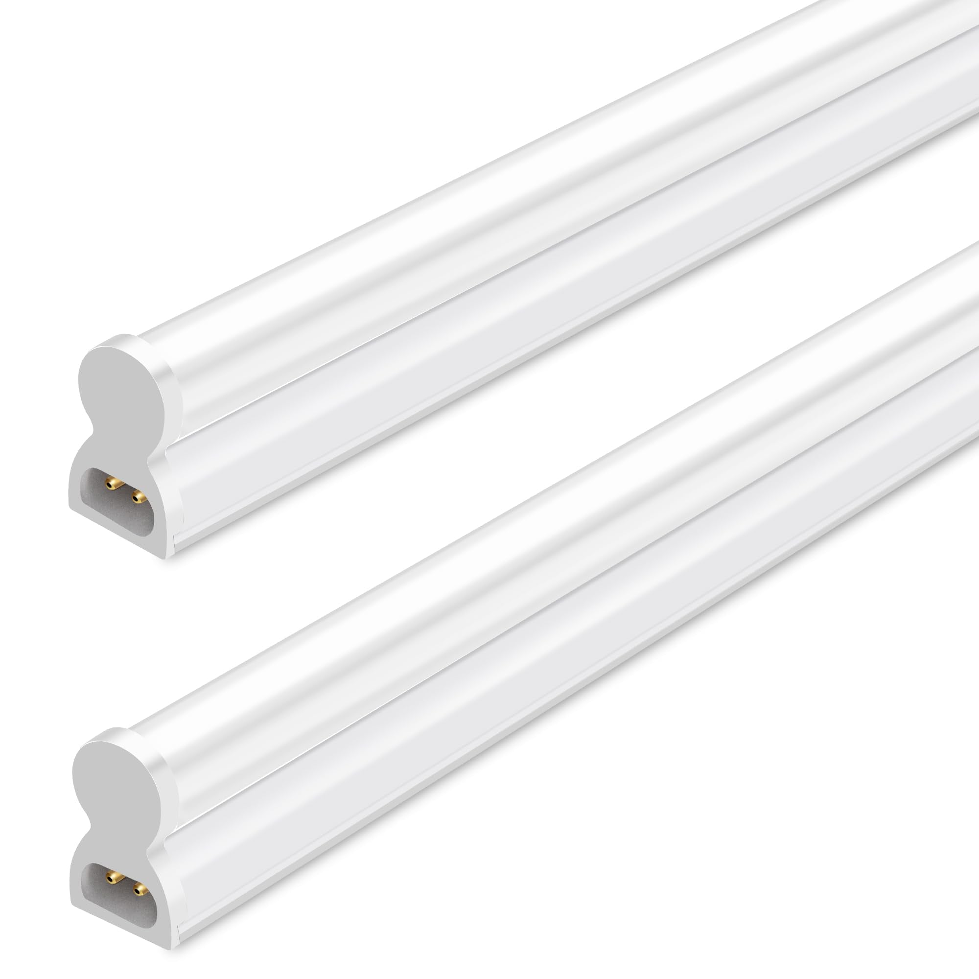 Hykolity 2 Pack Led Shop Light 4Ft, T5 Integrated Single Fixture, 22W, 2200Lm, 6500K Super Bright White, Linkable Shop Light, Ut