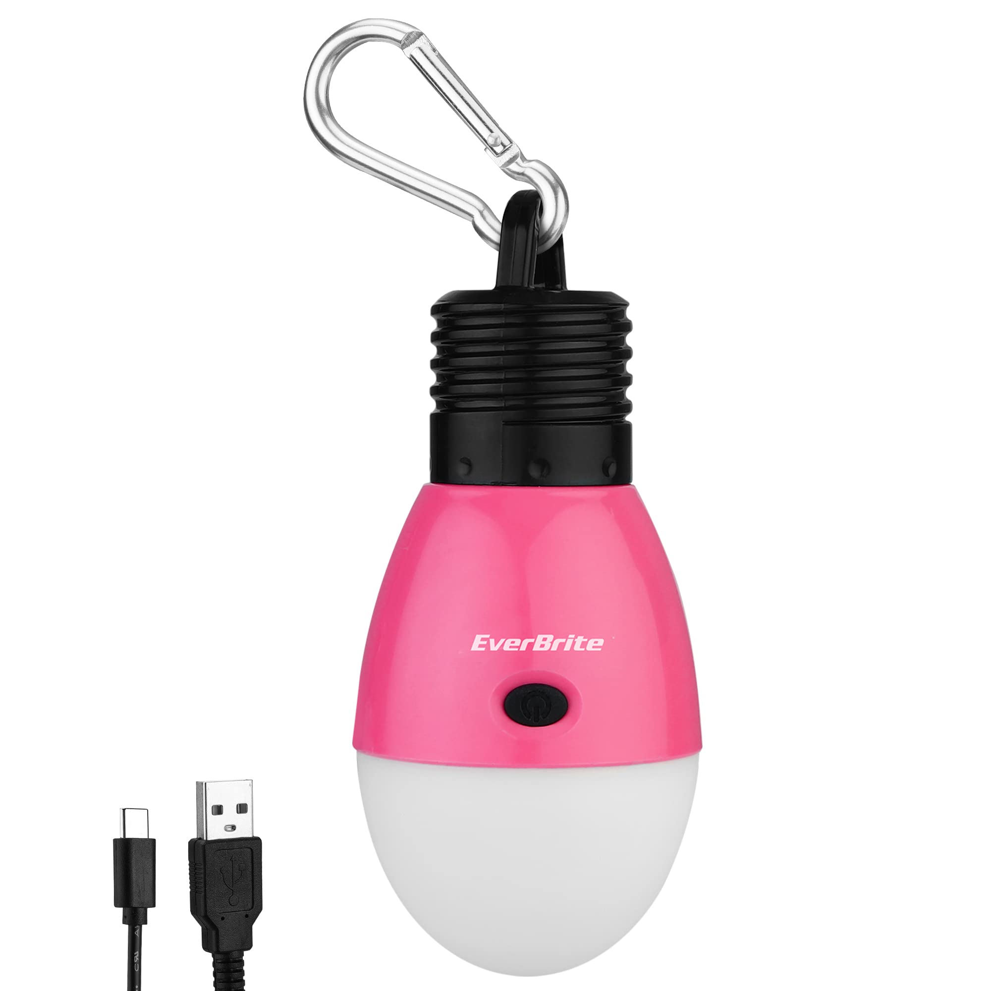 EverBrite Rechargeable Camping Light, Portable Tent Lantern, 3 Lighting Modes, Pink, Model E101105AE