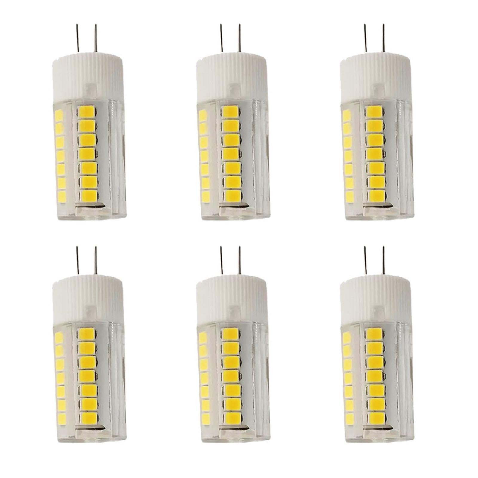 DLEDMOP 6PCS G4/G9 AC110V 3W LED Light Bulb 5 Watt Cool White 6000K 360 Beam Angle G4/G9 7W Halogen Replacement Bulb 3W Cold Whi