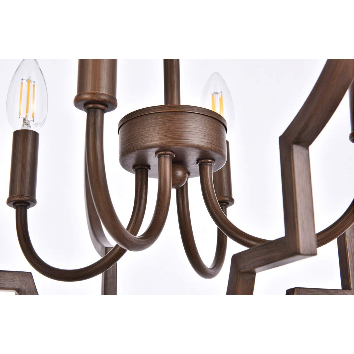 Living District Indoor Modern Home Decorative Bright Ceiling Sandara 4 Lights Pendant in Weathered Oak