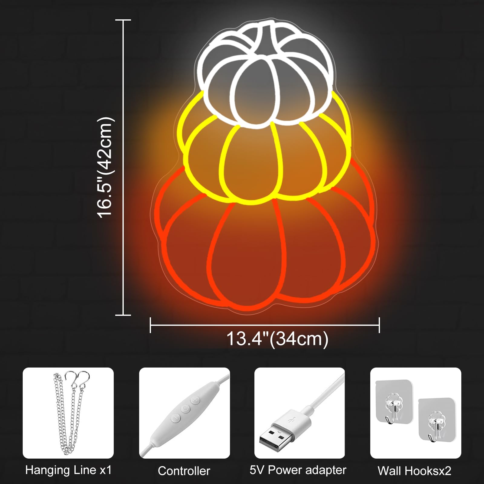 Halloween Pumpkin Led Neon Sign  Wall Decor For Bedroom & Party  Halloween Party Decor Led Lights  Kids Room Neon Light Sign Usb Powered For Halloween Bedroom Gaming Room Man Cave Bar Birthday Gifts