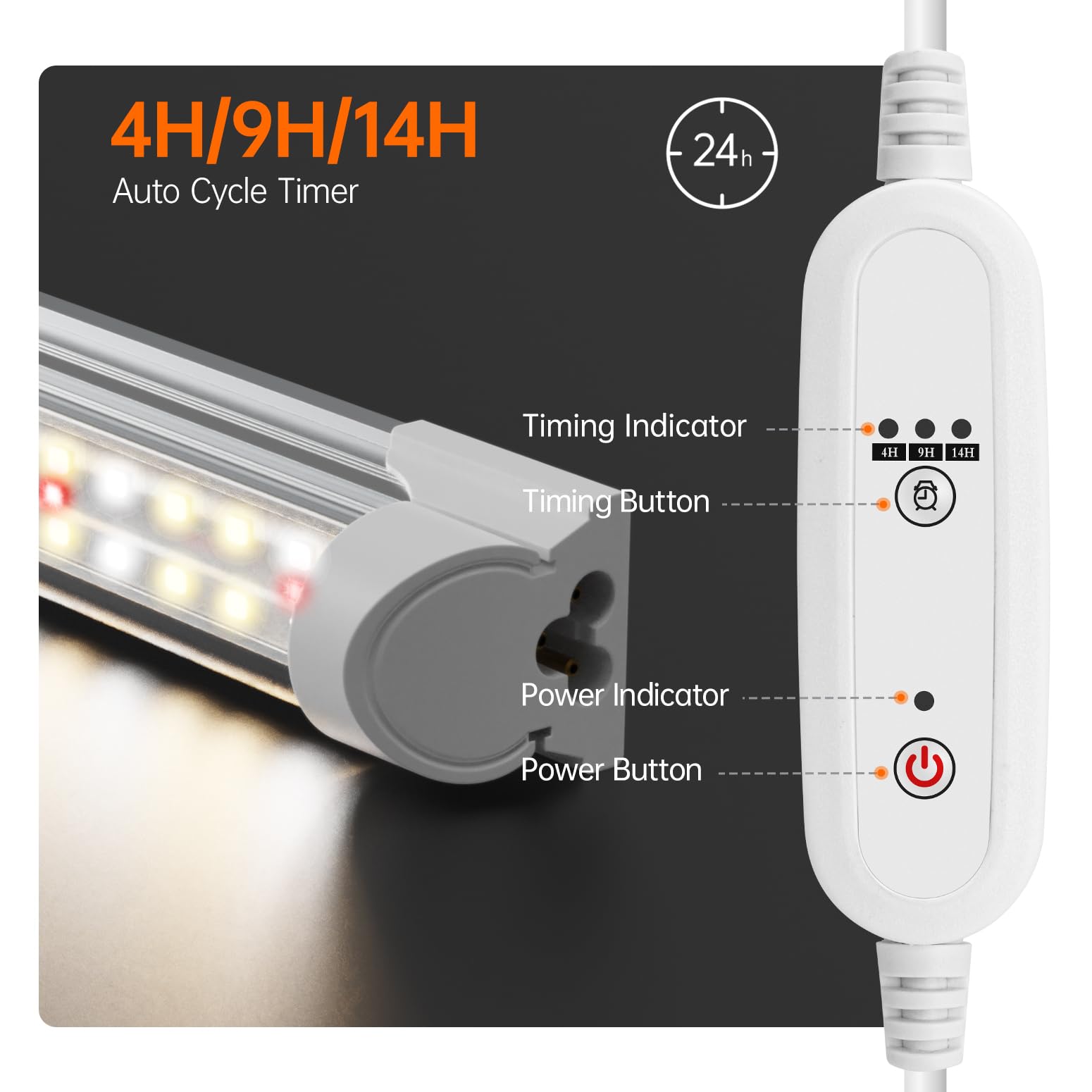 Bstrip Plant Shelf with Grow Light with Timer, Plant Stand with Adjustable Rack and Wheels, 3 Pack 72W T8 2FT Full Spectrum Grow