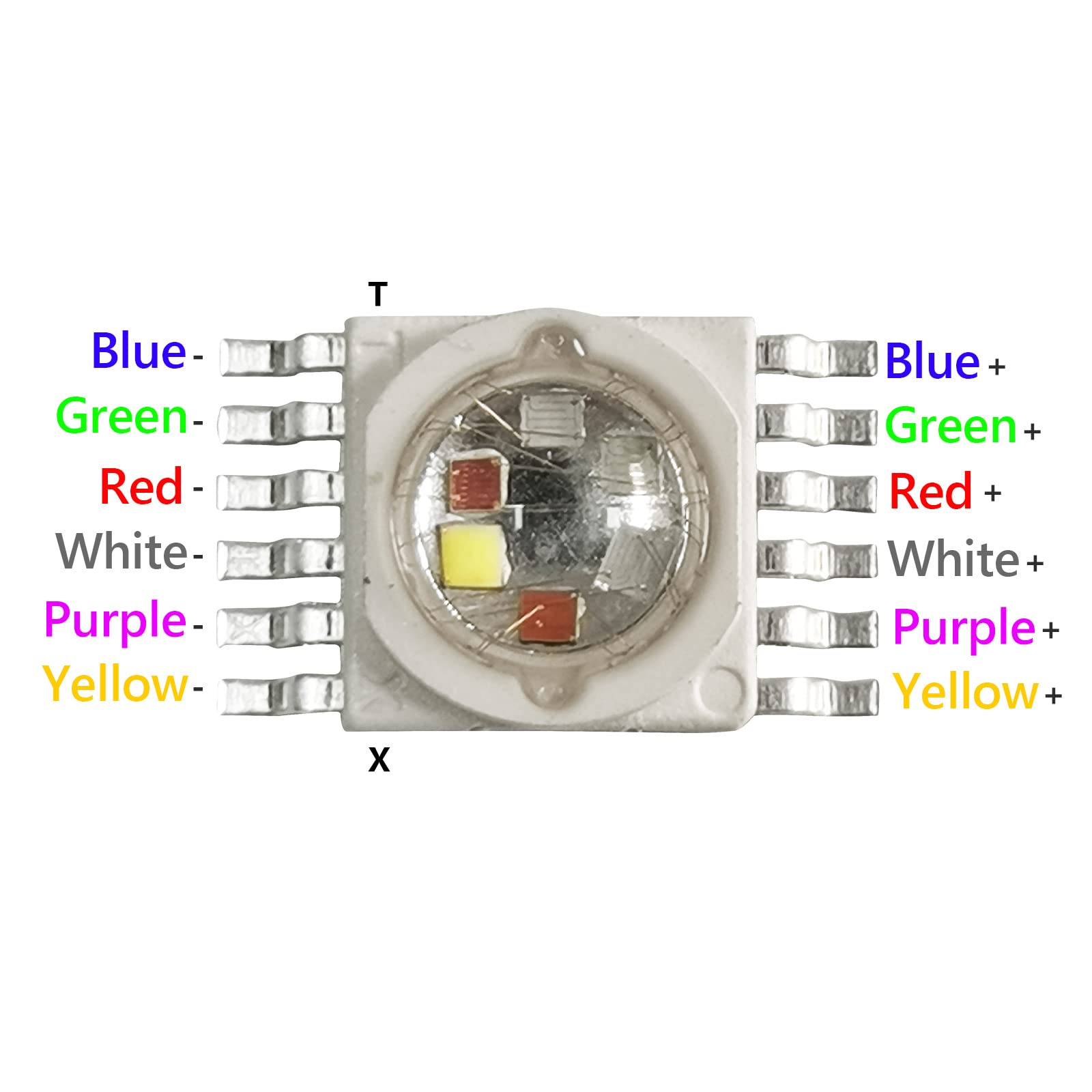 (Pack Of 20) 15W Rgbwa+Uv 6In1 Led Beads, Led Chip Lamp Bulb For Led Stage Lights