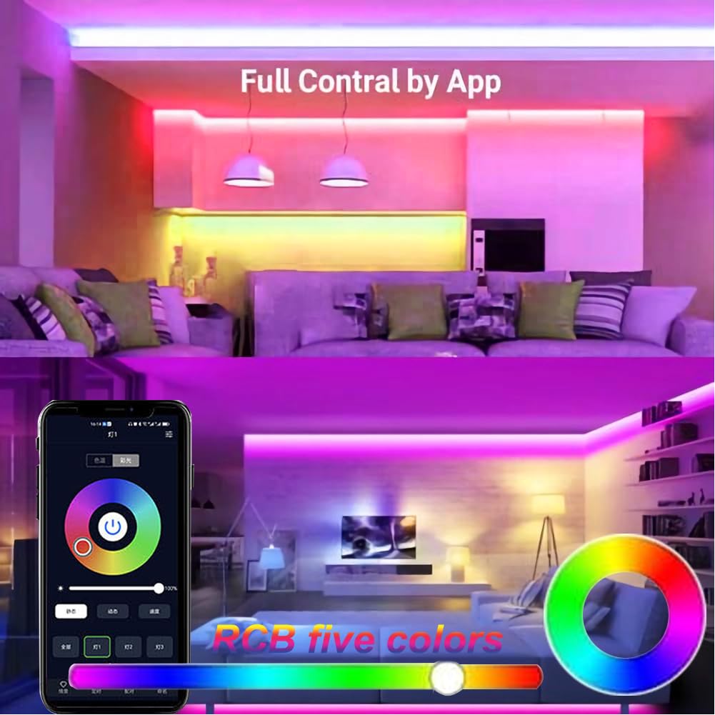 GRV Smart LED Light Bulb 12W RGBCW Color Changing 3000-6500K E26 Base 2 Bulbs + 1 Remote