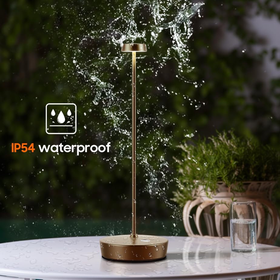 Sikevht 2Pack Led Table Lamps, Rechargeable, Dimmable, Portable For Indoor/Outdoor Use