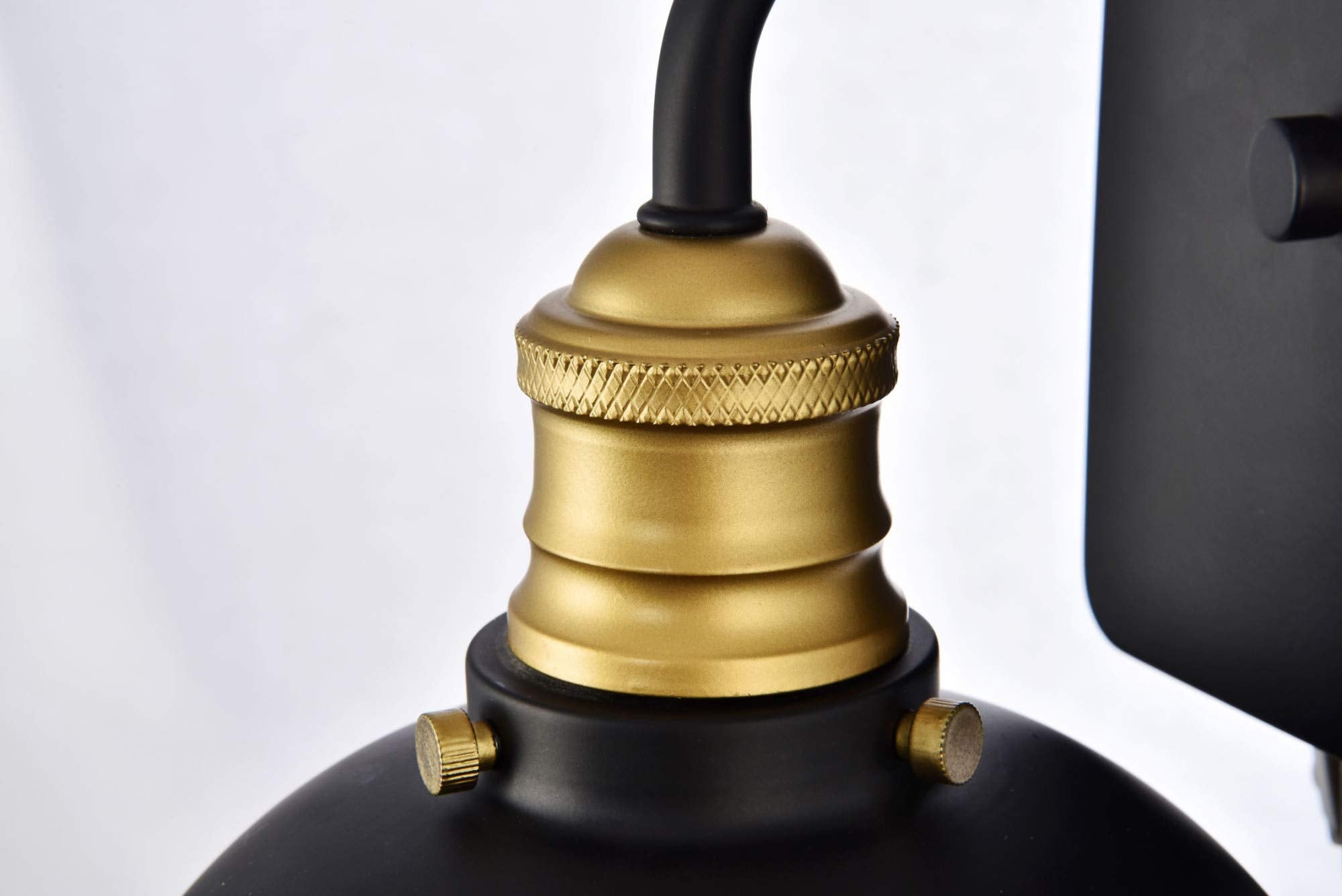 Elegant Lighting LD8004W7 Anders Single Light 8-5/16'' Tall Wall Sconce with Meta  Black/Brass