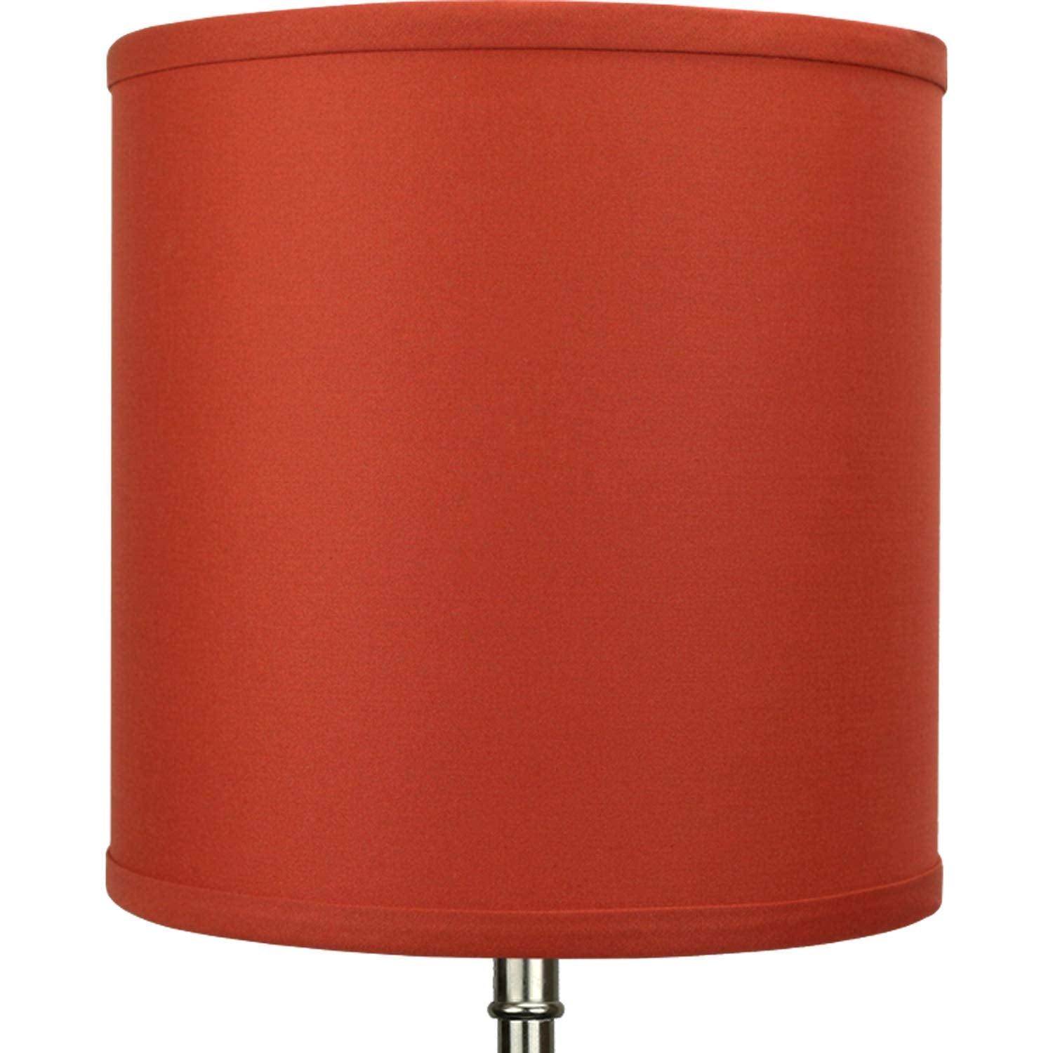 Fenchelshades.Com 10'' Top Diameter X 10'' Bottom Diameter 10'' Height Fabric Drum Lampshade Spider Attachment (Linen Paprika)