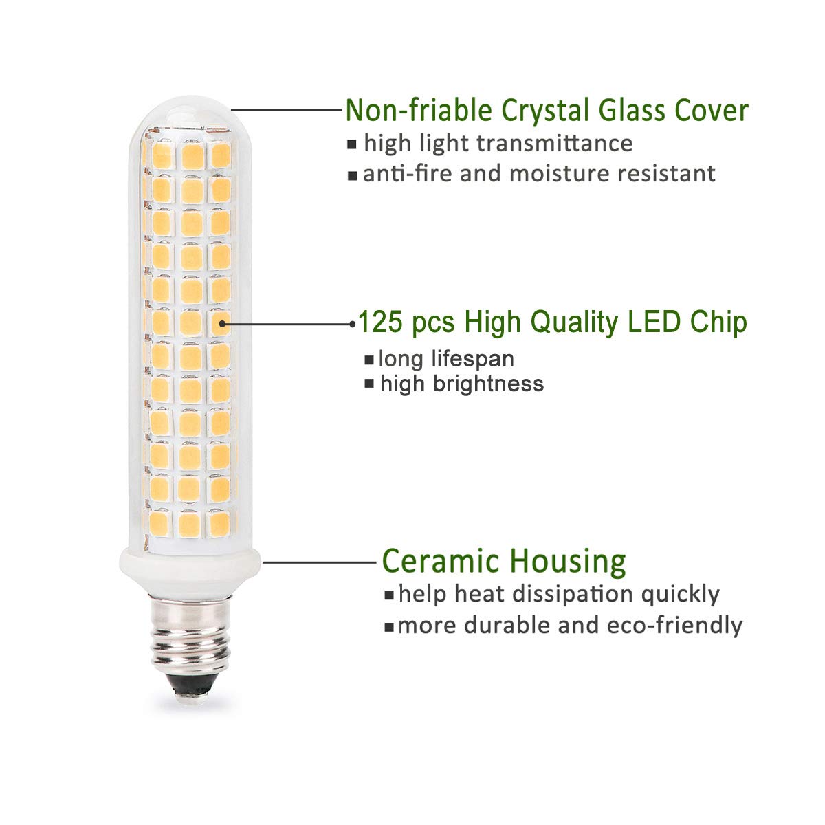 G Mgy Oled E11 Led Light Bulb, 9W Dimmable, 1100Lm, Warm White 3000