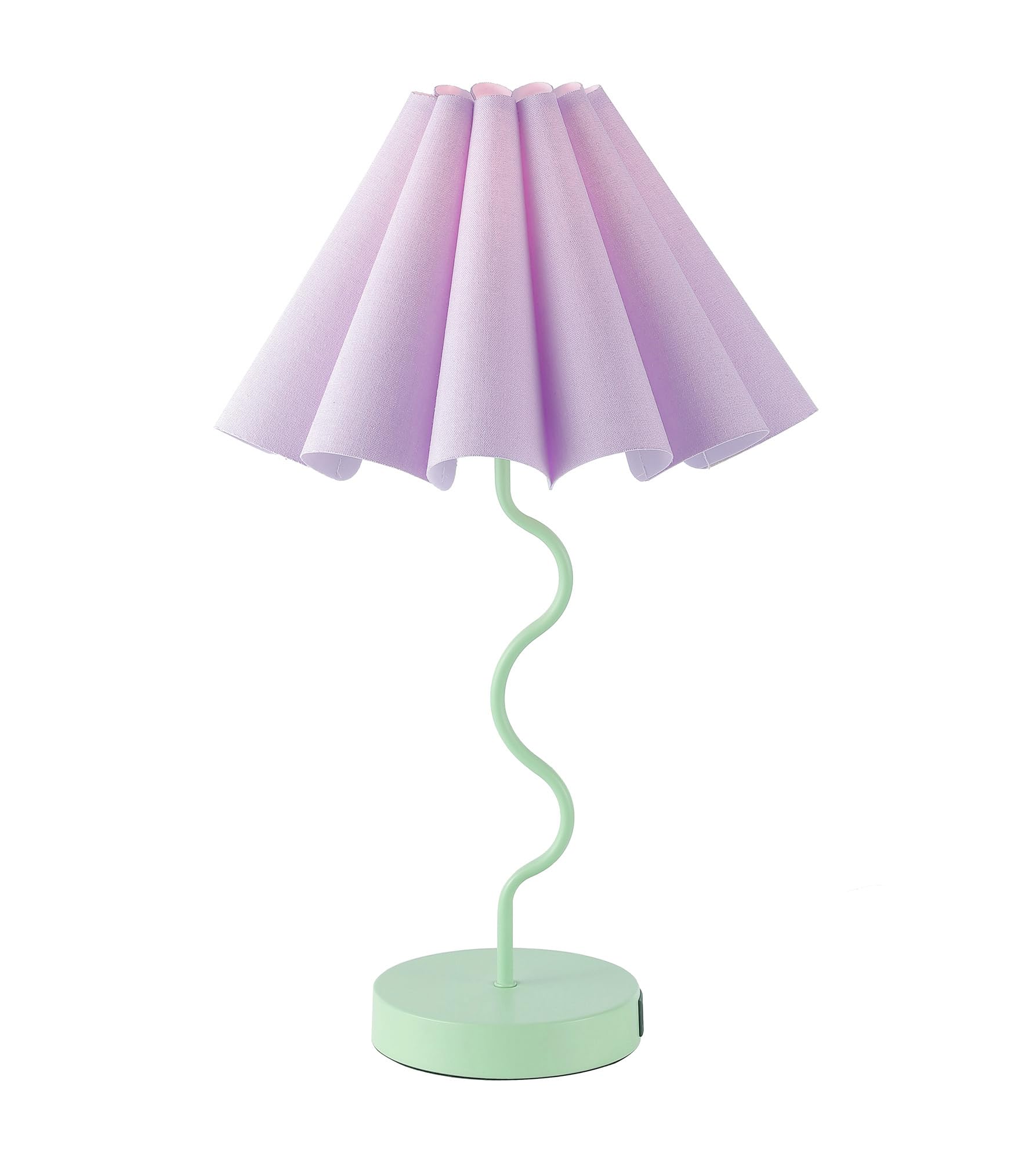 EOEYYOYB Pleated Table Lamp, Linen Shade, Modern Design, Green, Model 2097