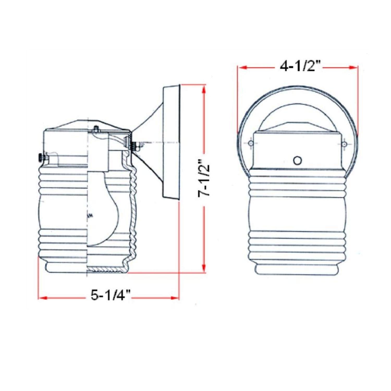 Design House 587311 Jelly Jar Classic 1-Light 2-Pack Indoor/Outdoor Wall Light With Clear Ribbed Glass For Entryway Porch Patio,