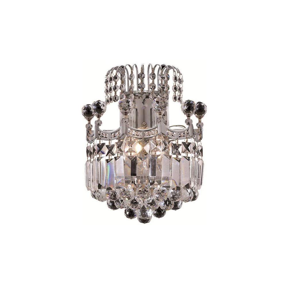 Elegant Lighting Corona - Two Light Wall Sconce-Chrome Finish-Royal Cut Crystal Type