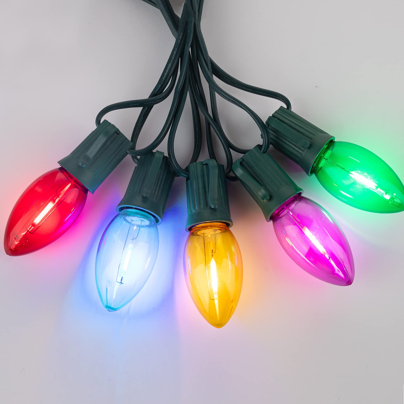 C7 Multicolor Led Christmas Light Bulb, Waterproof Replacement Bulbs For Outdoor Indoor Christmas String Lights, E12 Candelabra