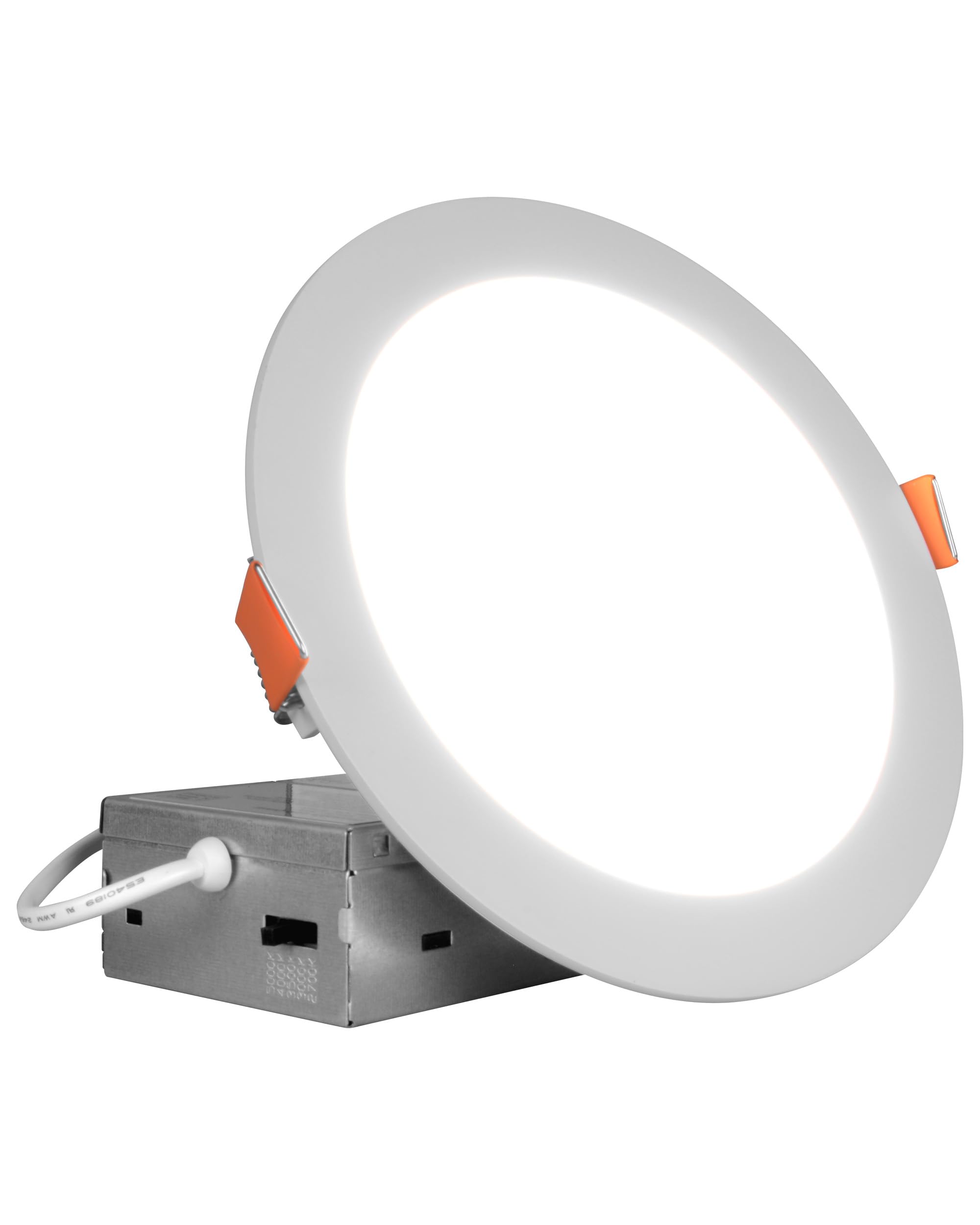 NICOR Lighting Recessed Light Fixtures - IXE 6-in Canless LED Downlight - Dimmable LED Ceiling Light with Edge-Lit Technology - 