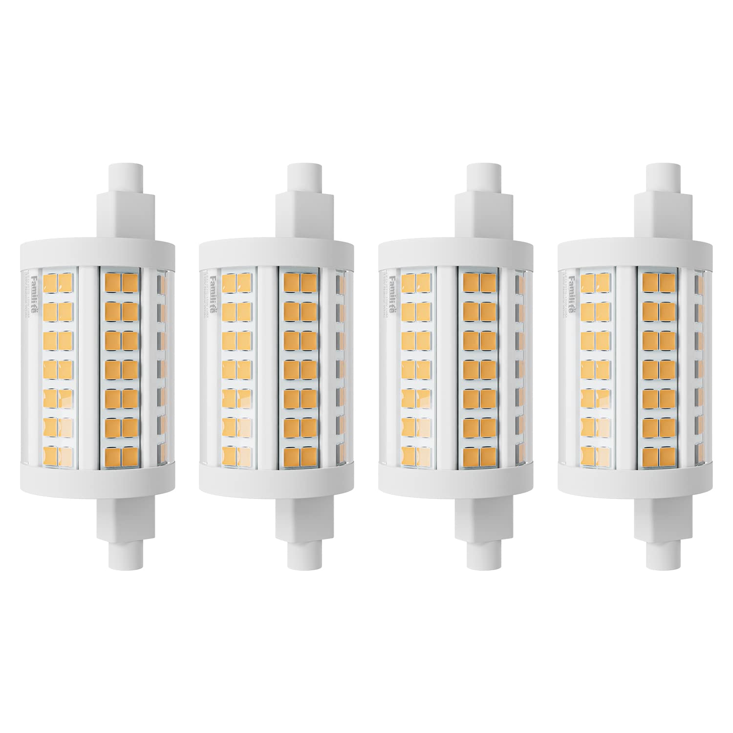 Familite R7S Led Bulb 78Mm, 15W Dimmable J78 Flood Light, 150W Halogen T3 Replacement For Torchiere Wall Sconce Work Banker, Nat