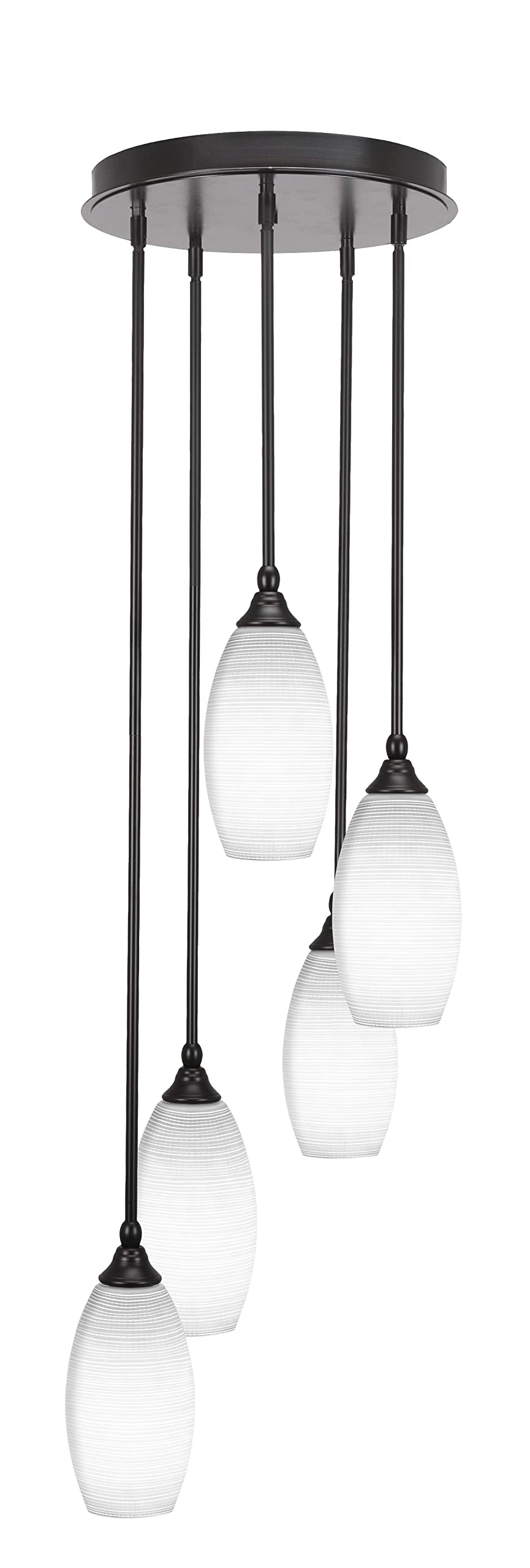 Empire 5 Light Cluster Pendalier in Espresso Finish (2145-ES-4041)