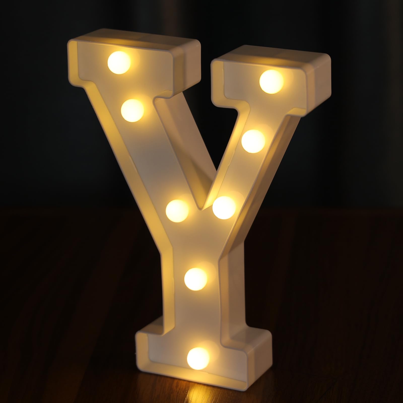 IFDGCTK Light Up Letters, Decorative Battery Powered LED Alphabet Y, Warm Light, Plastic Material