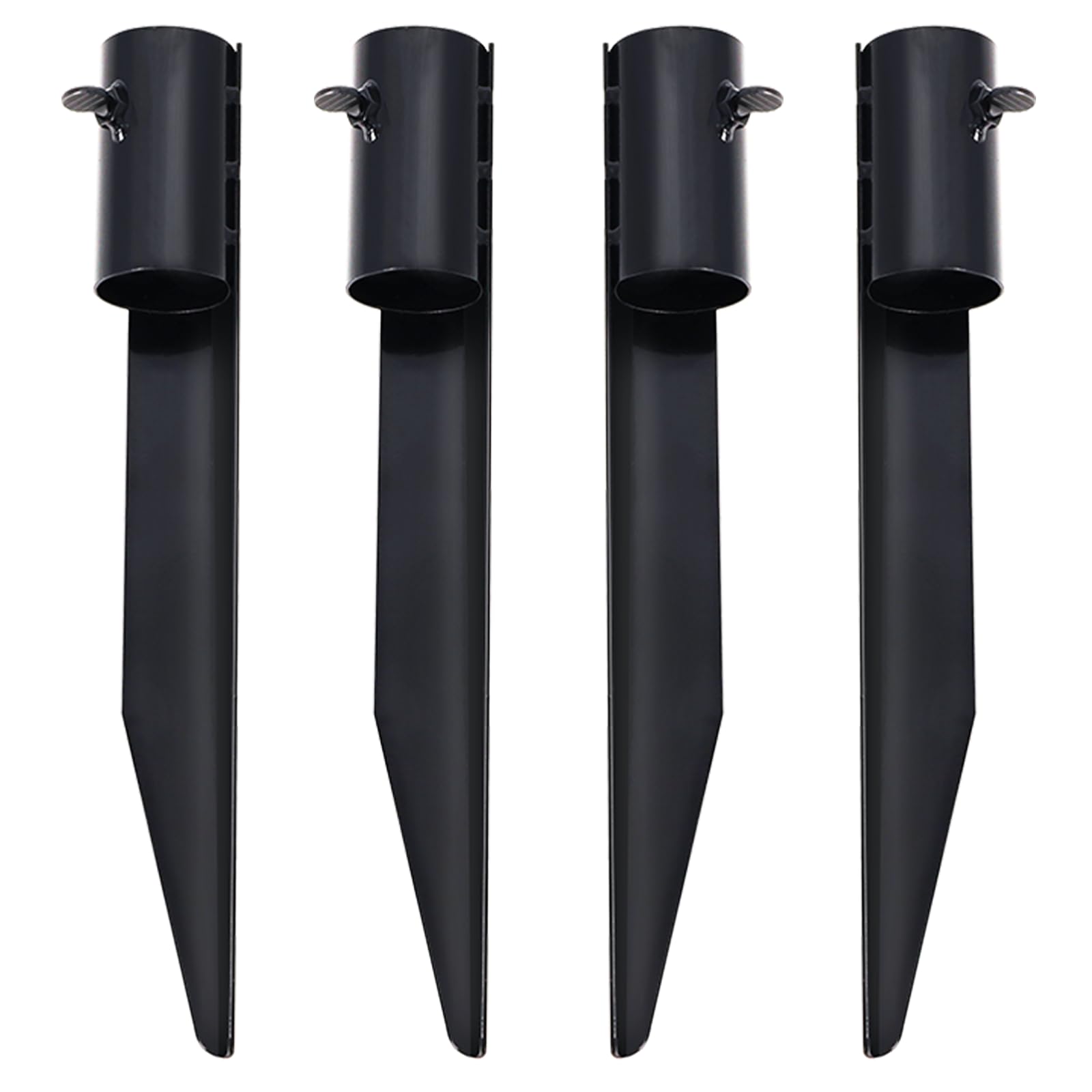 Steel Torch Stakes for Tiki Torches, Freestanding Poles and Solar Lights, 10inch Torch Stand Stakes Outdoor Light Stakes Garden 
