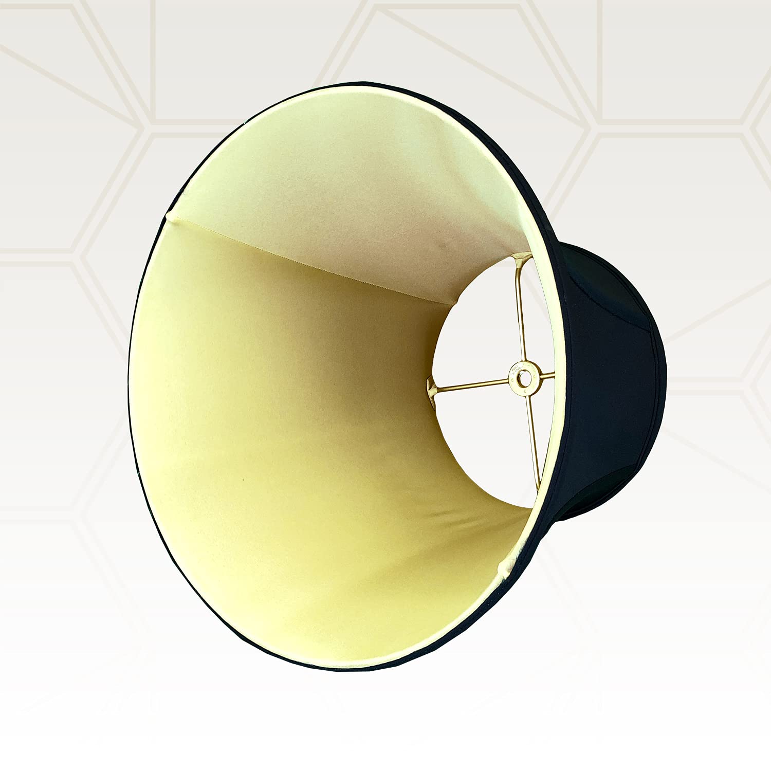 Royal Designs Modified Bell Lamp Shade, Black, 12 X 20 X 15