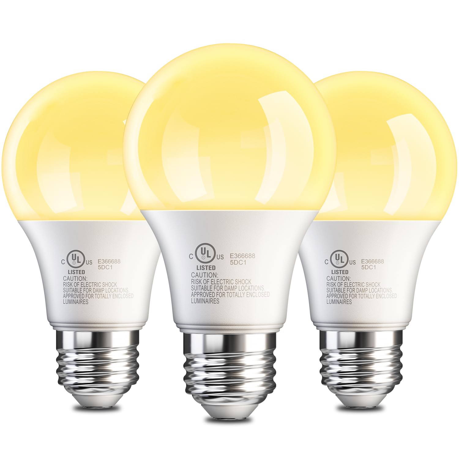 Tjoy A19 Led Light Bulbs, 60 Watt Equivalent Led Bulb, Soft Warm White 2700K, Efficient 9W, E26 Standard Base, Non Dimmable Ener
