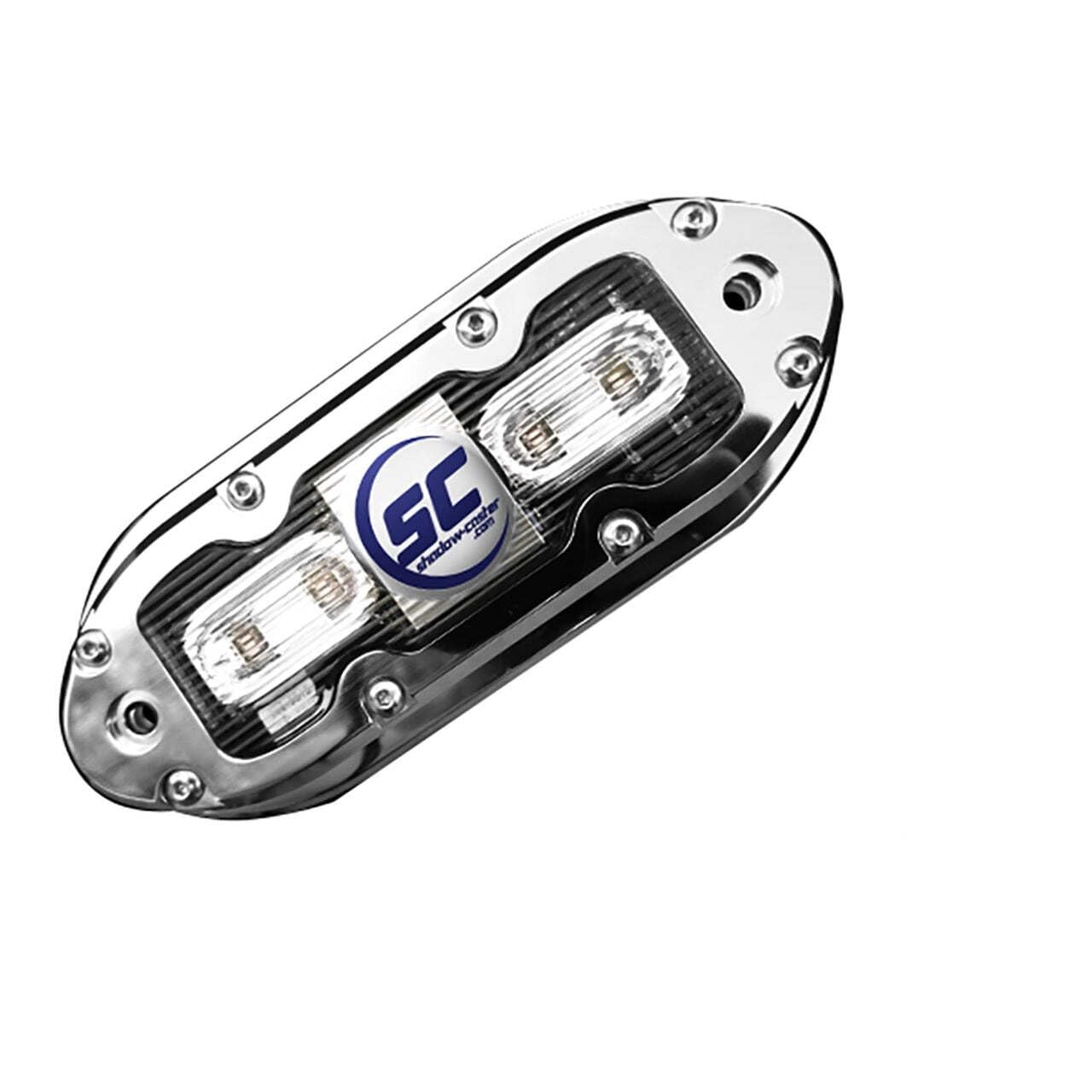 Shadow-Caster Scm-4 Led Underwater Boat Light - Bimini Blue - 316 Stainless Steel Housing - Polycarbonate Lens - Ip68 Fully Submersible Waterproof