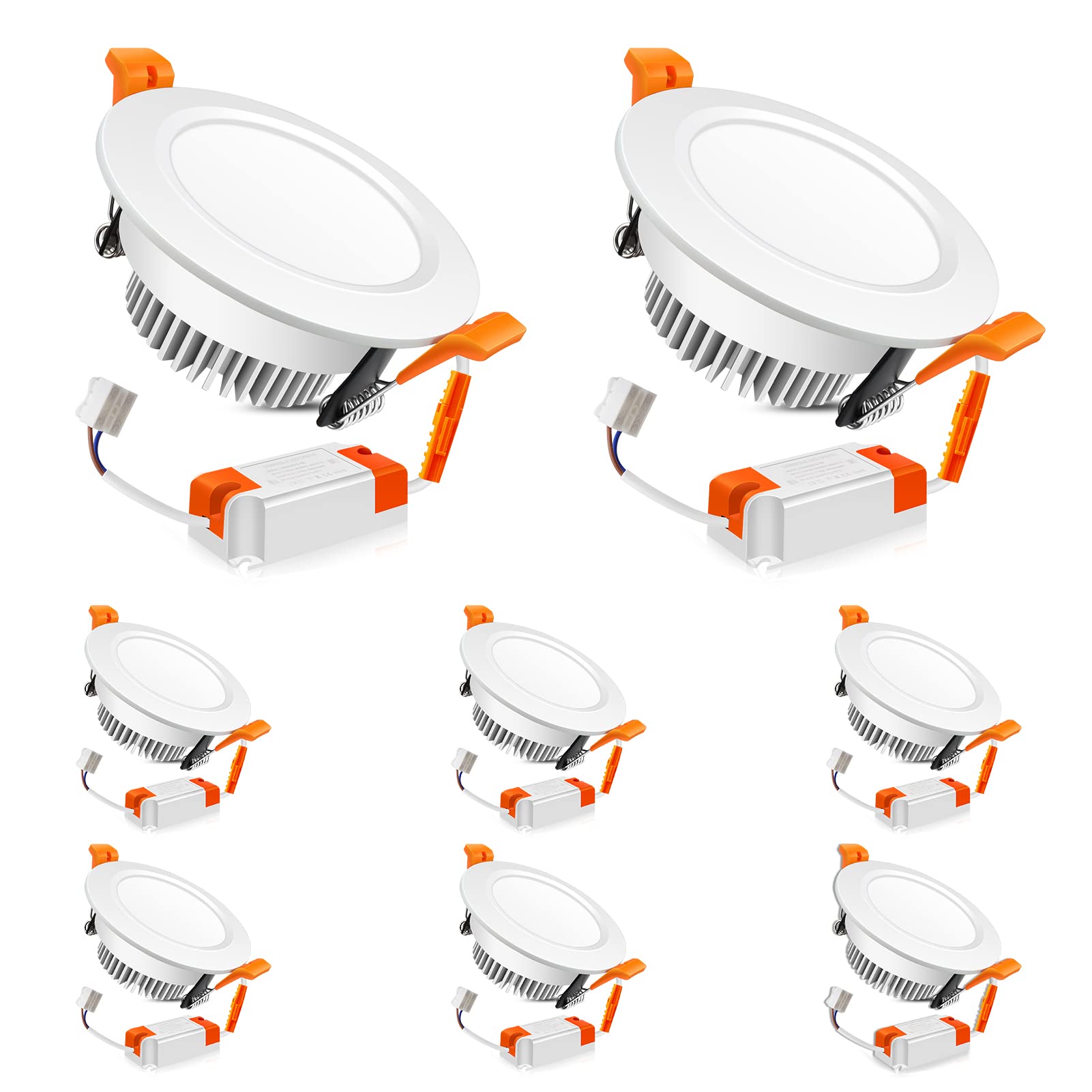 3 Inch LED Recessed Lighting Dimmable Downlight, 5W (40W Halogen Equivalent), 6500K Daylight White, CRI80, LED Recessed Ceiling 