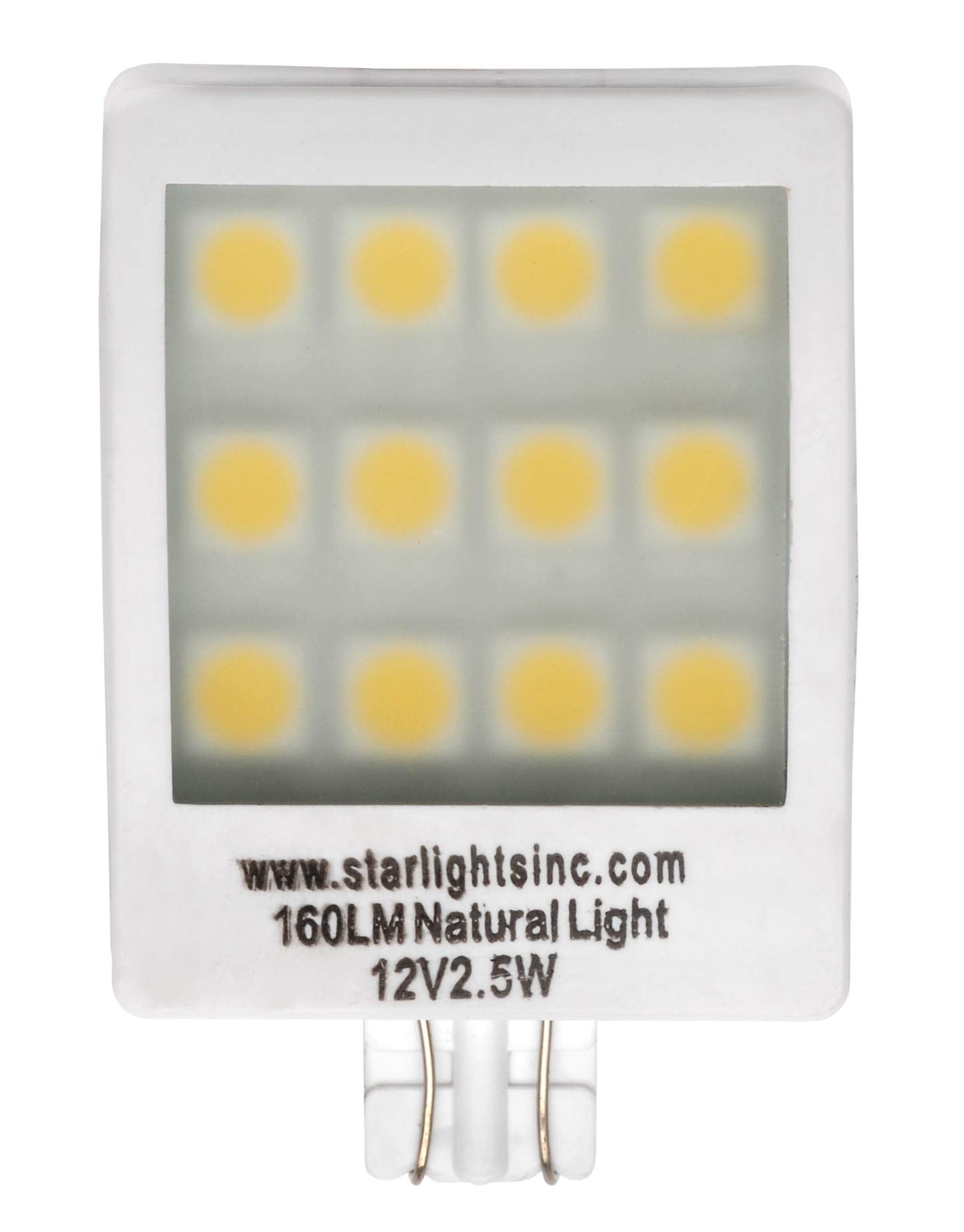 Starlights 921-160 Wedge Base LED Replacement Bulb for Ceiling Fixtures - Copper