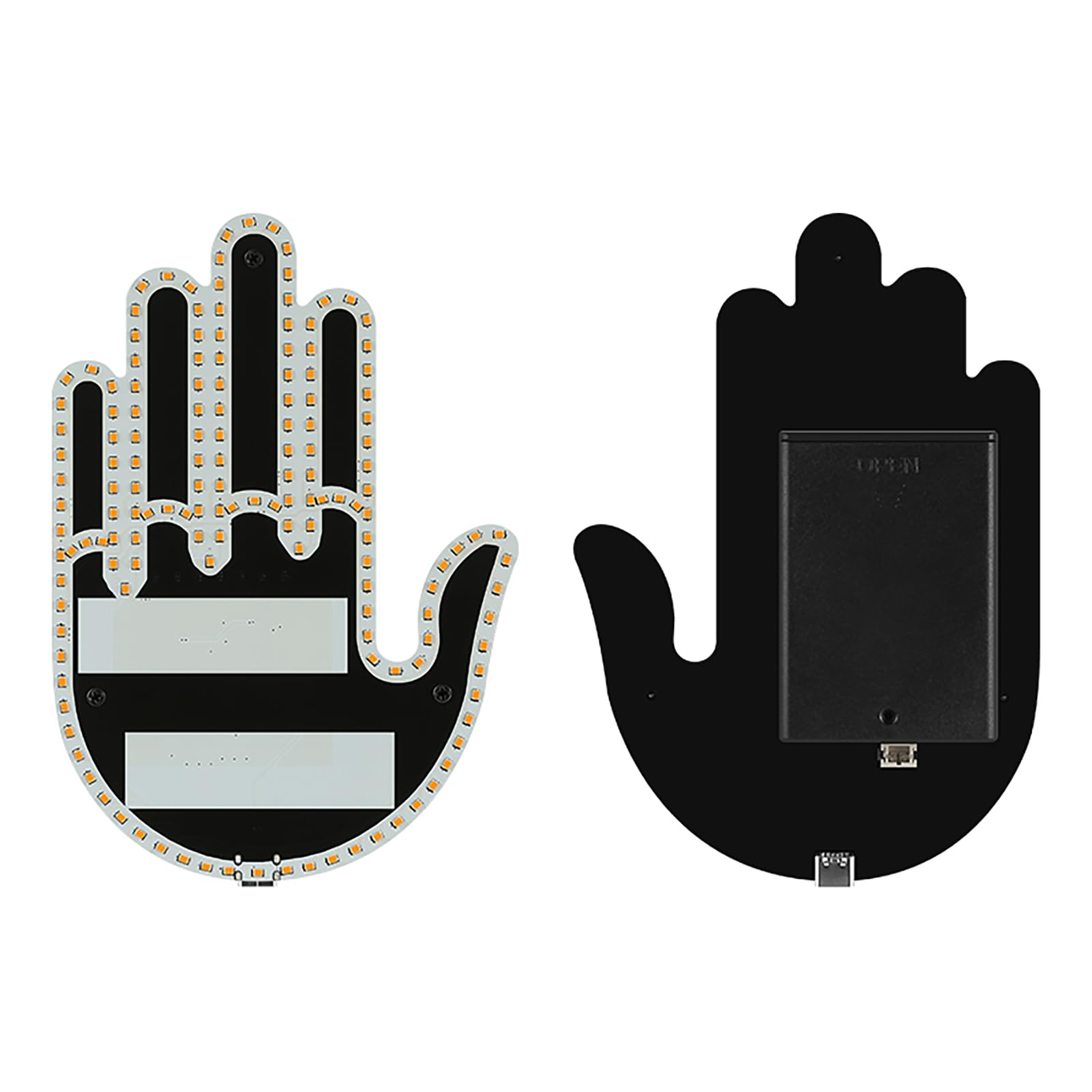 Jackehla Gesture Light Wacky Warning LED Finger Lights for Car Rear Luggage Compartment Funny Multi-Functional Warning Reminder