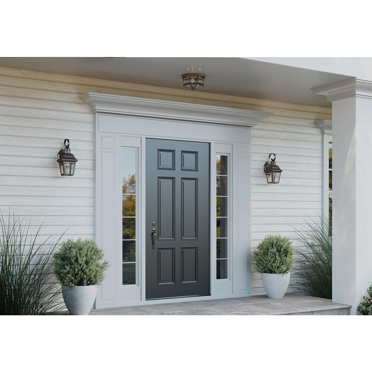 Progress Lighting Close-to-Ceiling Light, Beveled Glass, 9-Inch Diameter x 7-Inch Height, Bronze, Model P5788-20