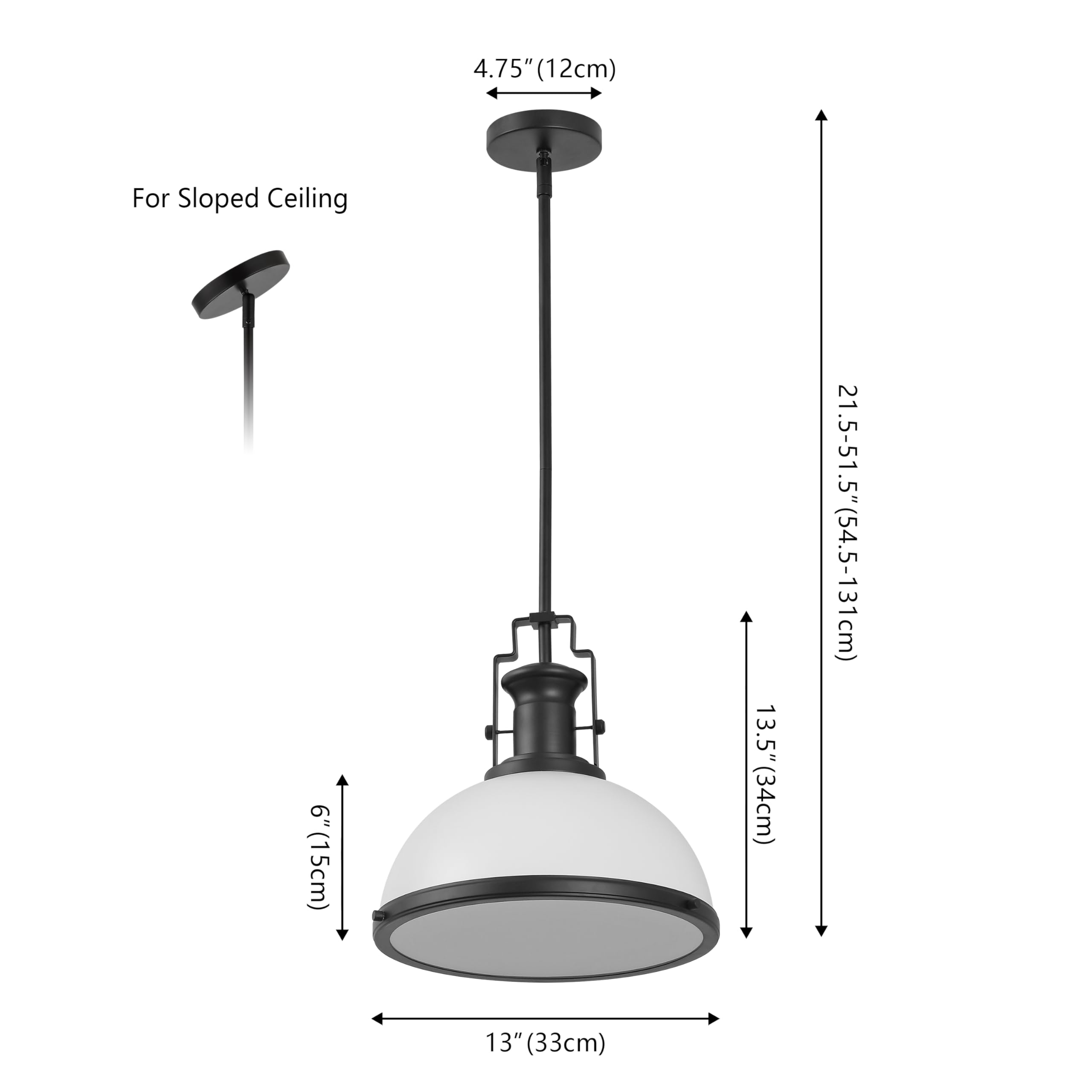 Jonathan Y Jyl9536E Homer 13'' 1-Light Modern Industrial Iron Led Dome Pendant, Bohemian, Classic, Cottage, Farmhouse, Industria