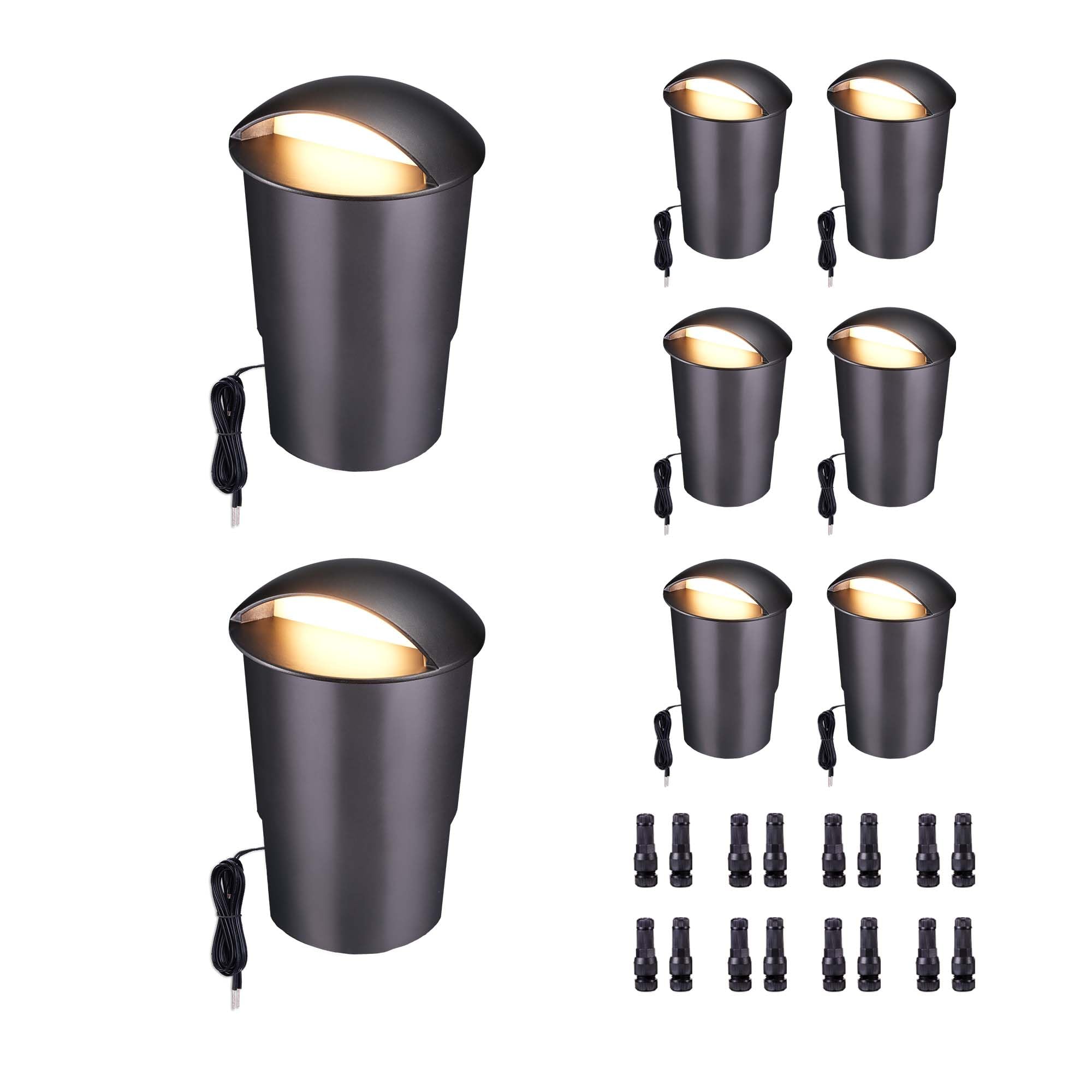 Varmtalys Low Voltage LED Well Landscape Lights - 12V Outdoor IP67 Ground Light, 5 Color Temperature Selectable In-Ground Light,