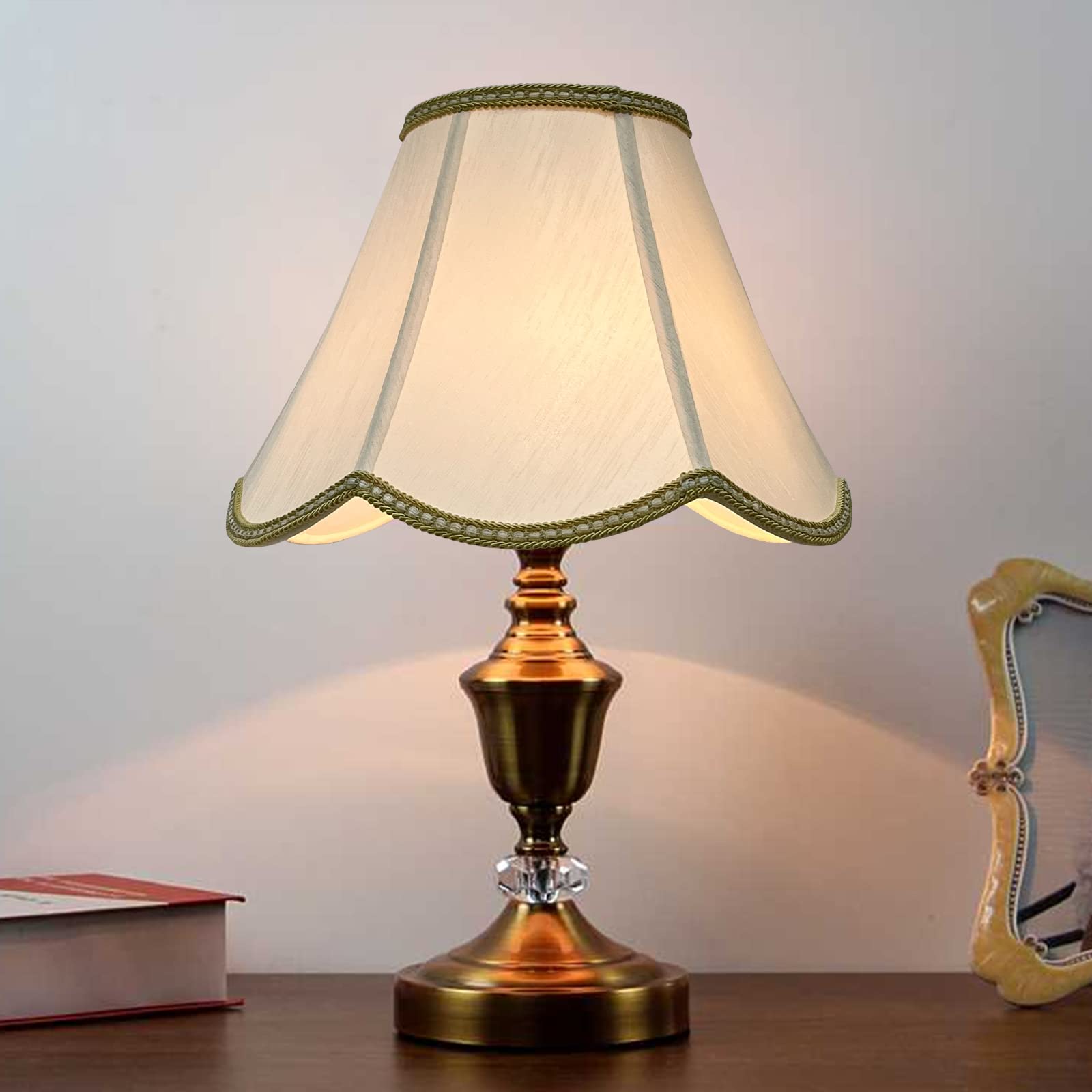 Tootoo Star Small Bell Shaped Lampshade, 6 X 13 X 9.25, Handmade Beige Fabric, Model Sx0214Mh